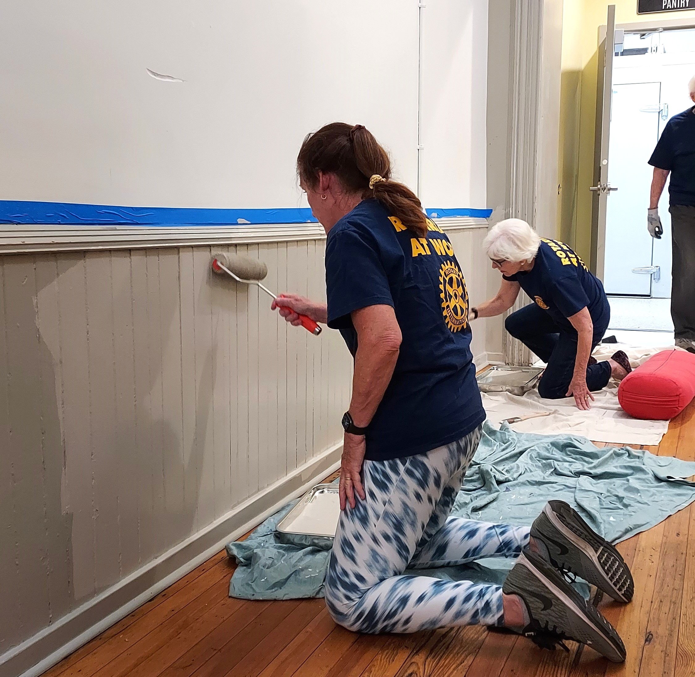Chestnut Hill Rotary painting at Face to Face Germantown