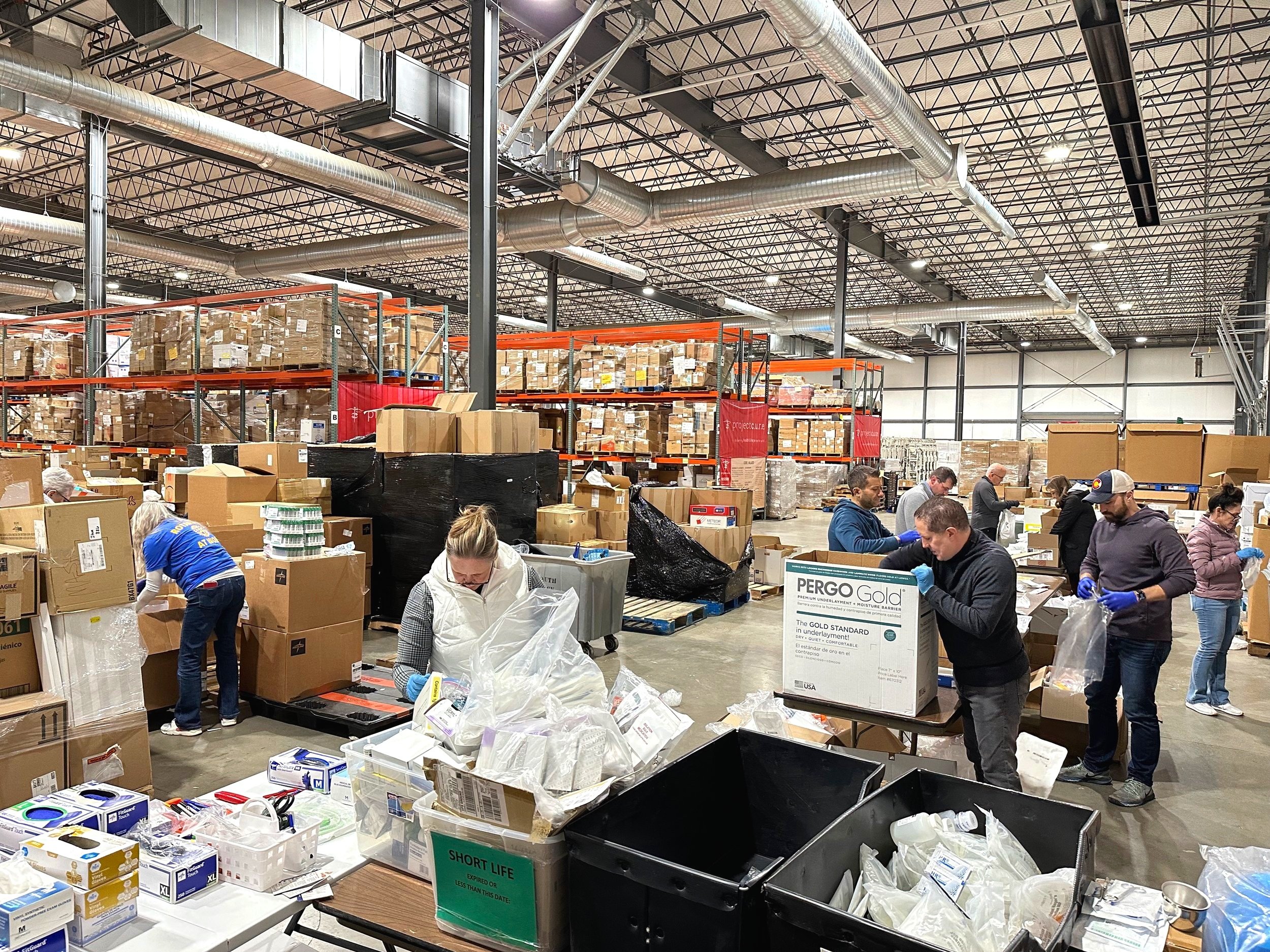 West Chester Rotary boxing medical supplies for Project C.U.R.E.