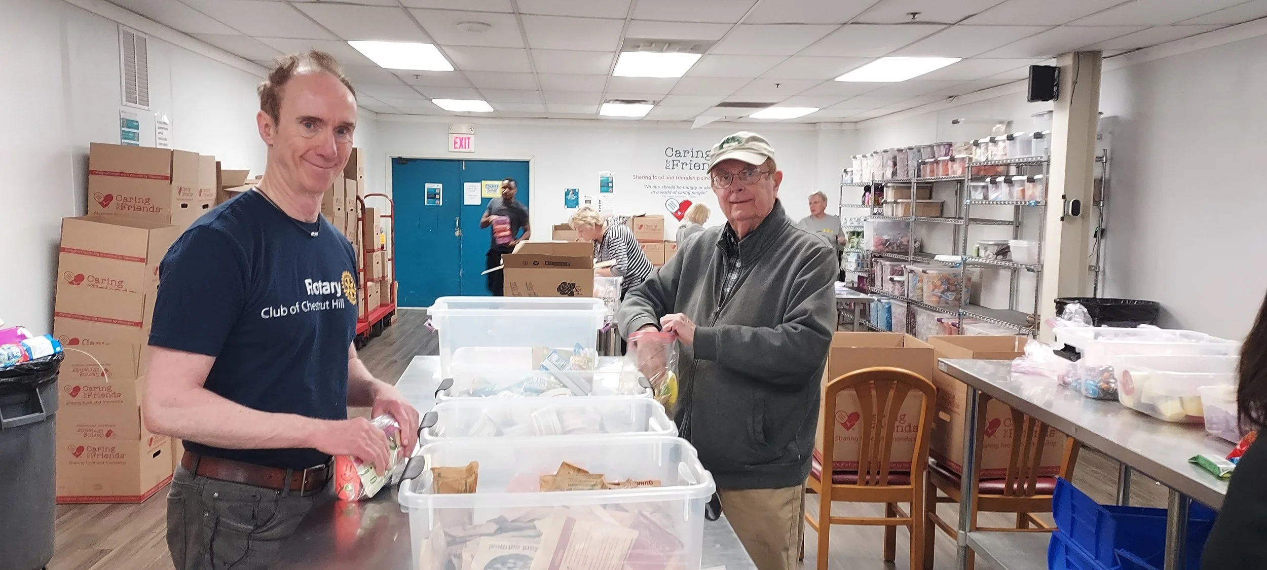 Rotary volunteers at Caring for Friends