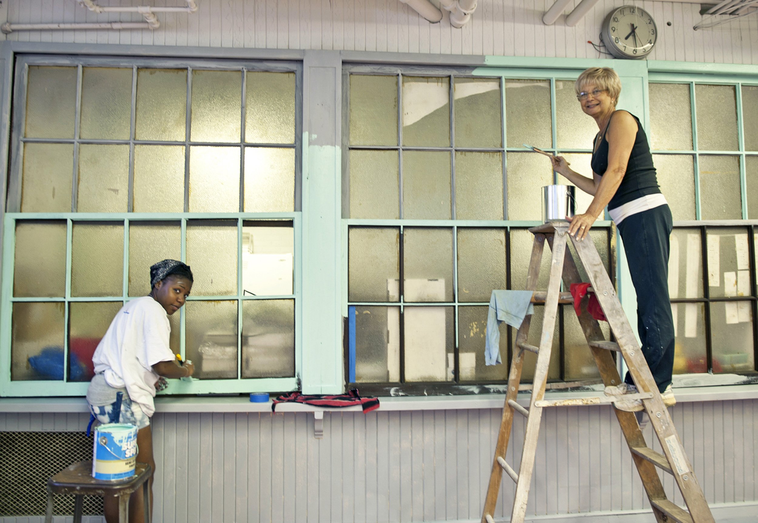Chestnut Hill Rotary painting art room at Jenks Academy of the Arts and Sciences