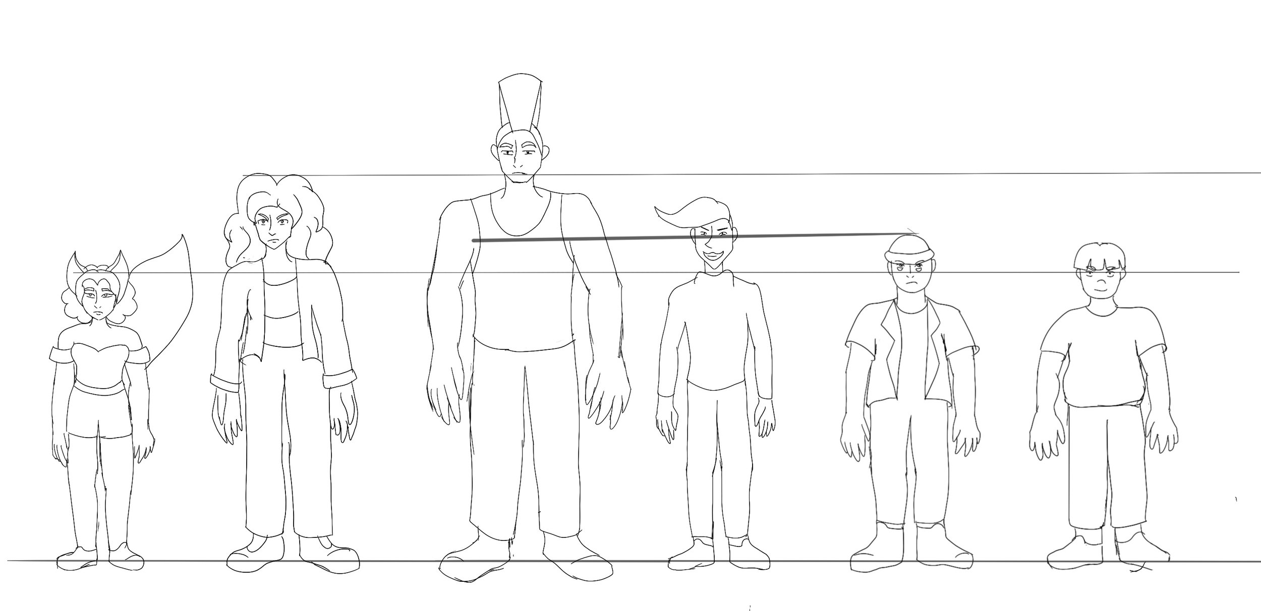 Size chart of character done for my animatic, “Foxes have Fangs”.