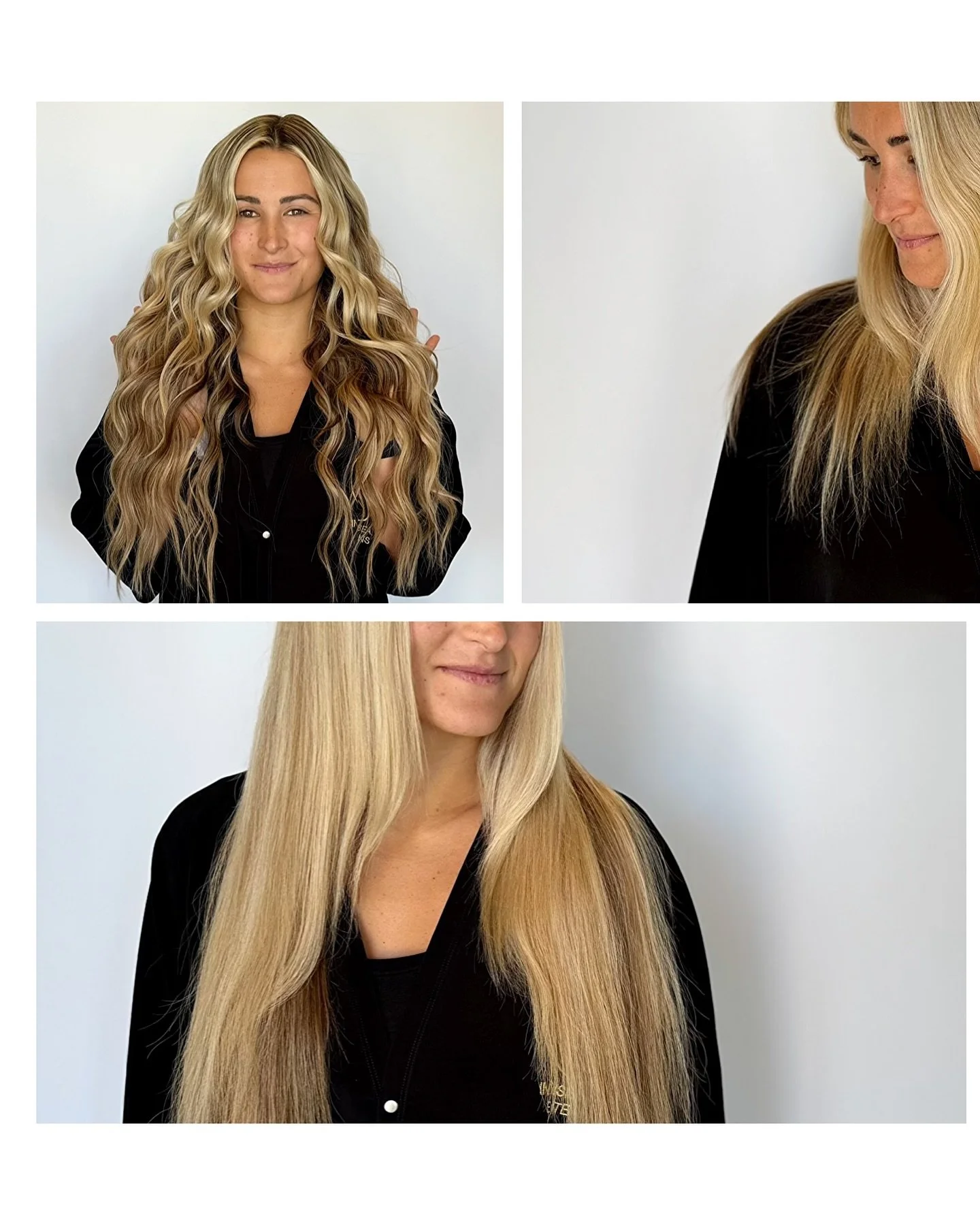 Let’s be real - she was drop dead before the extensions 🤩
We gave this gorgeous gal some extra length & fullness during her transformation, and I can NOT get over the color match & blend 🥰
Book your consult now in order to secure on