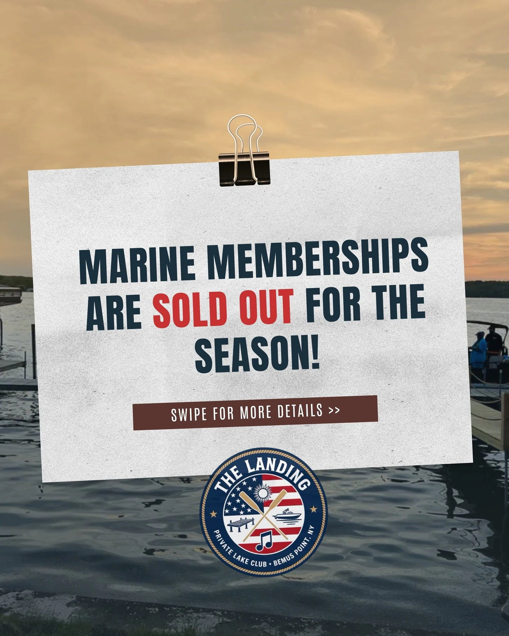 Marine memberships for the 2026 season are officially sold out. ⚓️

To maintain comfortable dock access, parking availability, and the best possible experience for our members, we intentionally limit the number of marine memberships available each se