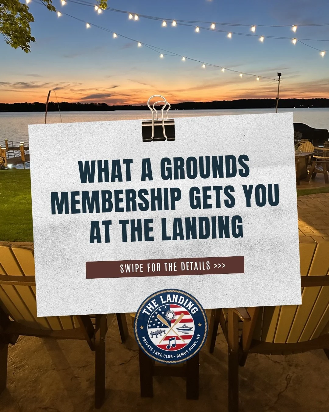 A Grounds Membership is more than access to The Landing, it&rsquo;s your pass to a summer filled with sunsets, live music, waterfront views, and unforgettable memories. ☀️🌊

Whether you&rsquo;re joining friends for an evening by the fire pits, enjoy