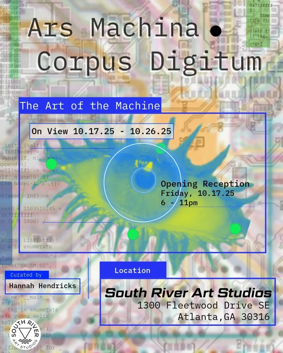 Very excited to announce the inclusion of my work in Ars Machina &bull; Corpus Digitum at South River Art Studios! Such a cool concept and very cool to be a part of this show 🔌🩻🧬