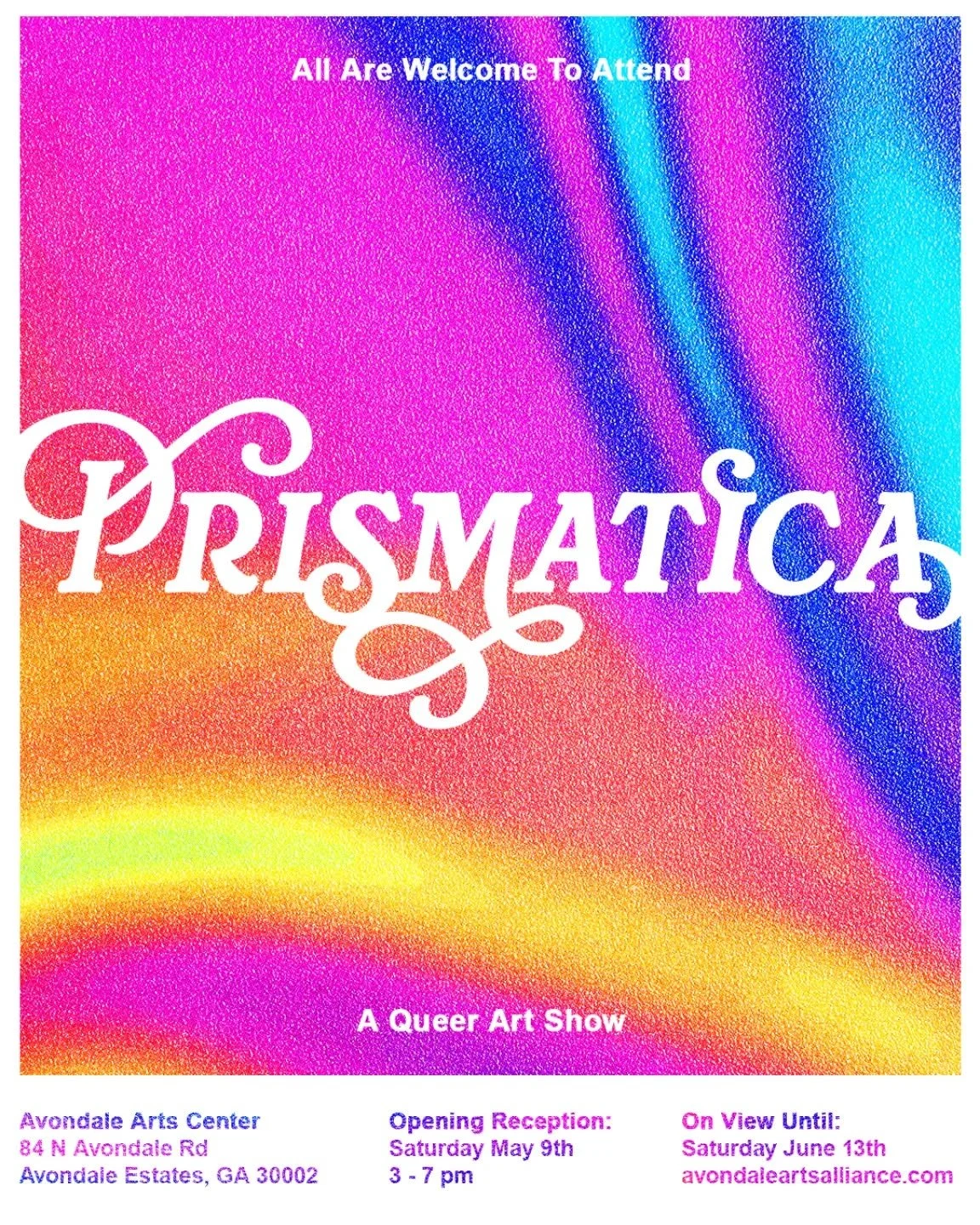 So excited to be a part of Prismatica at the Avondale Arts Center!! The opening reception is this Saturday, can't wait to see you there 🌈