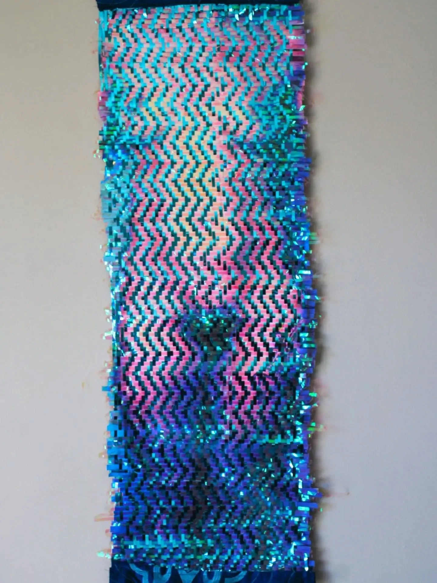 Reflecting Pool, 2026. Cellophane and paper. 13.5"x40.5

Thank you everyone for all the love on my last post!! This piece has taken me nearly two years of trial and error/experimentation and I'm so proud of it. Hoping I can share it in person so