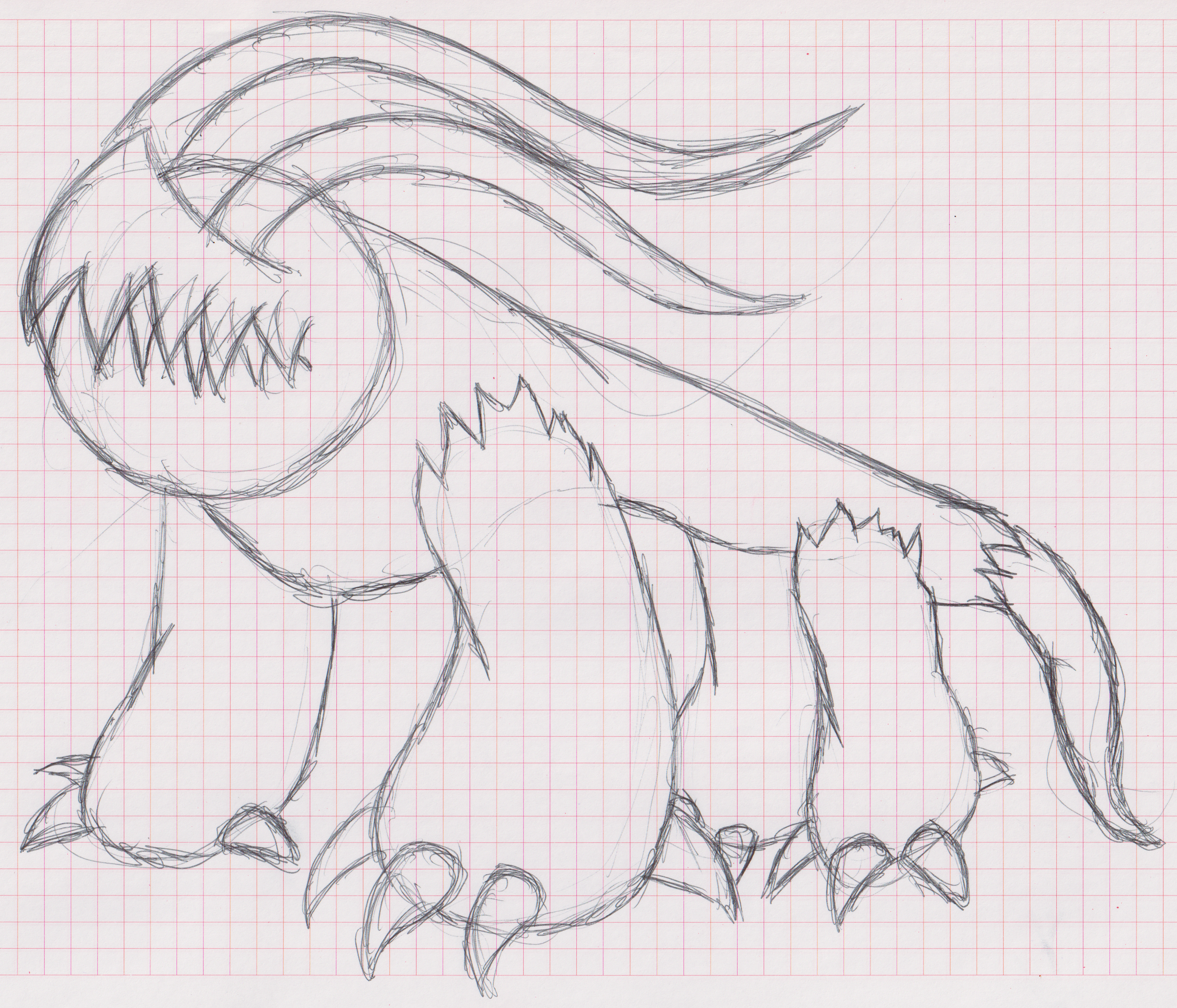 Mistletoe Beast (Draft Drawing)