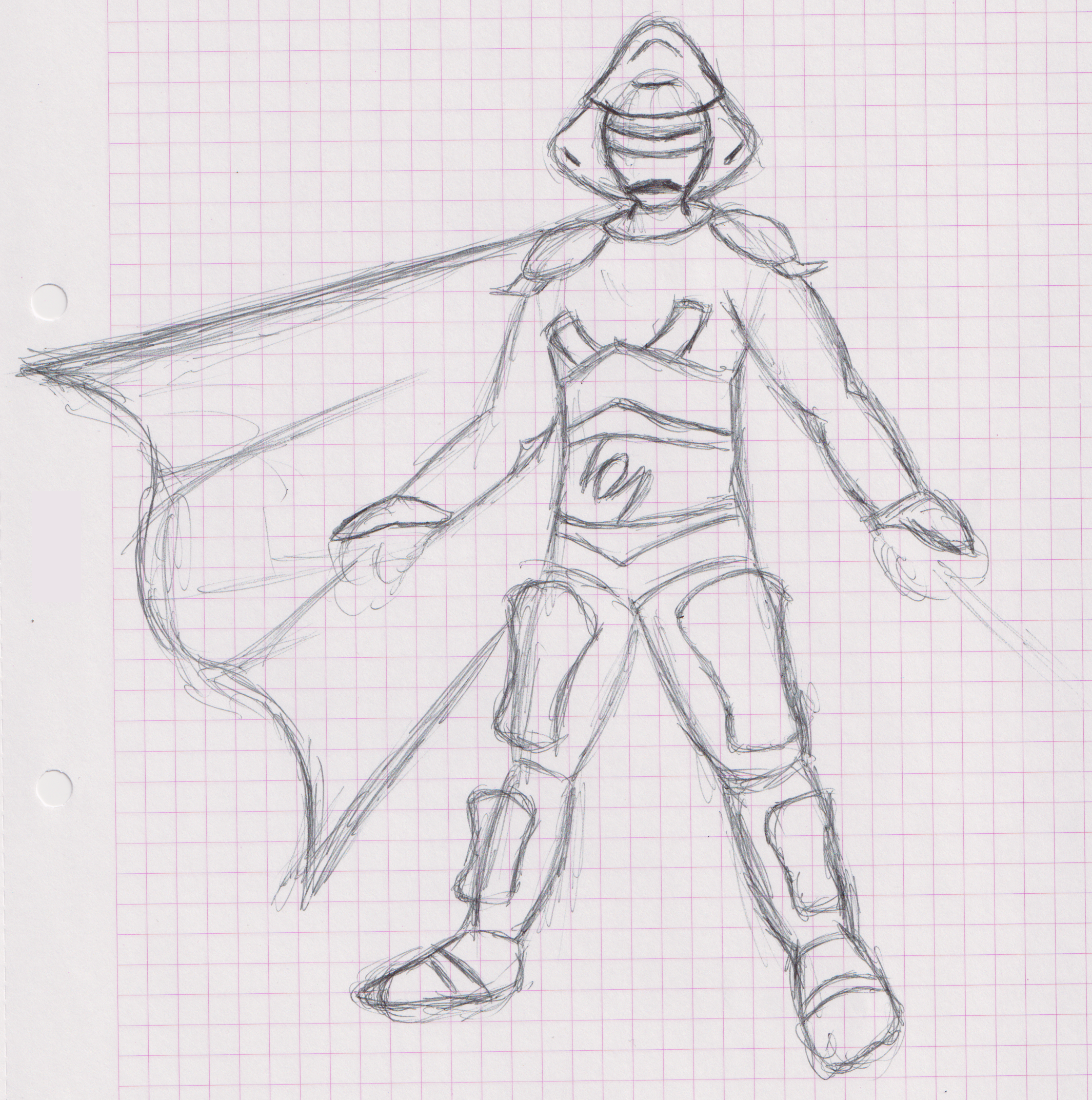 Adamantine Soldier (Draft Drawing)
