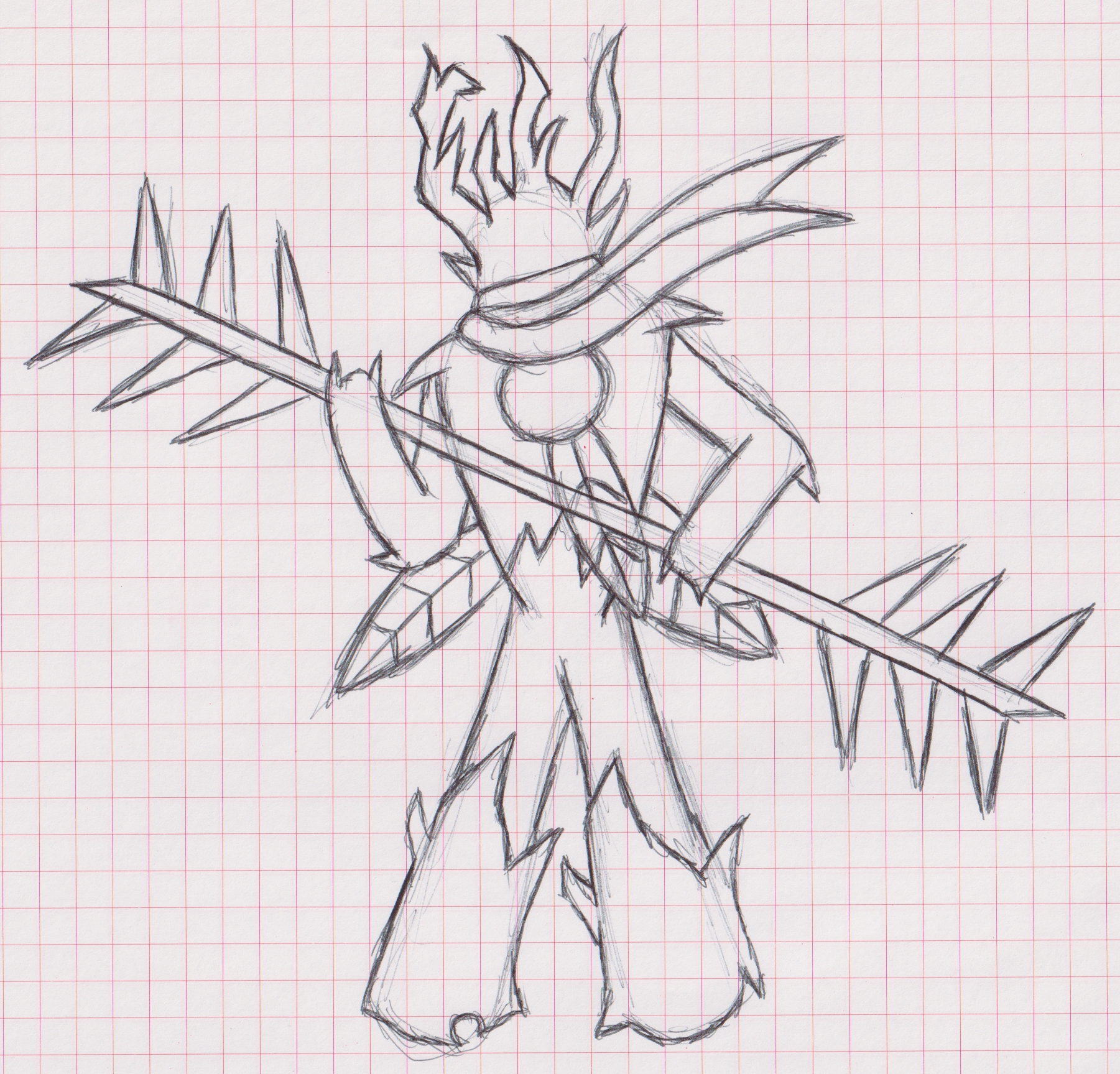 Mistletoe Soldier (Draft Drawing)