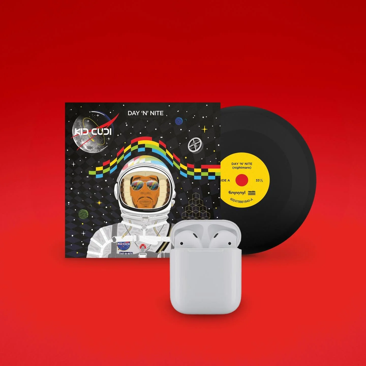 tv0071
Kid Cudi (@kidcudi) 
Side A: Day &lsquo;N&rsquo; Nite
Side B: Pursuit Of Happiness
Available: Target
#tinyvinyl