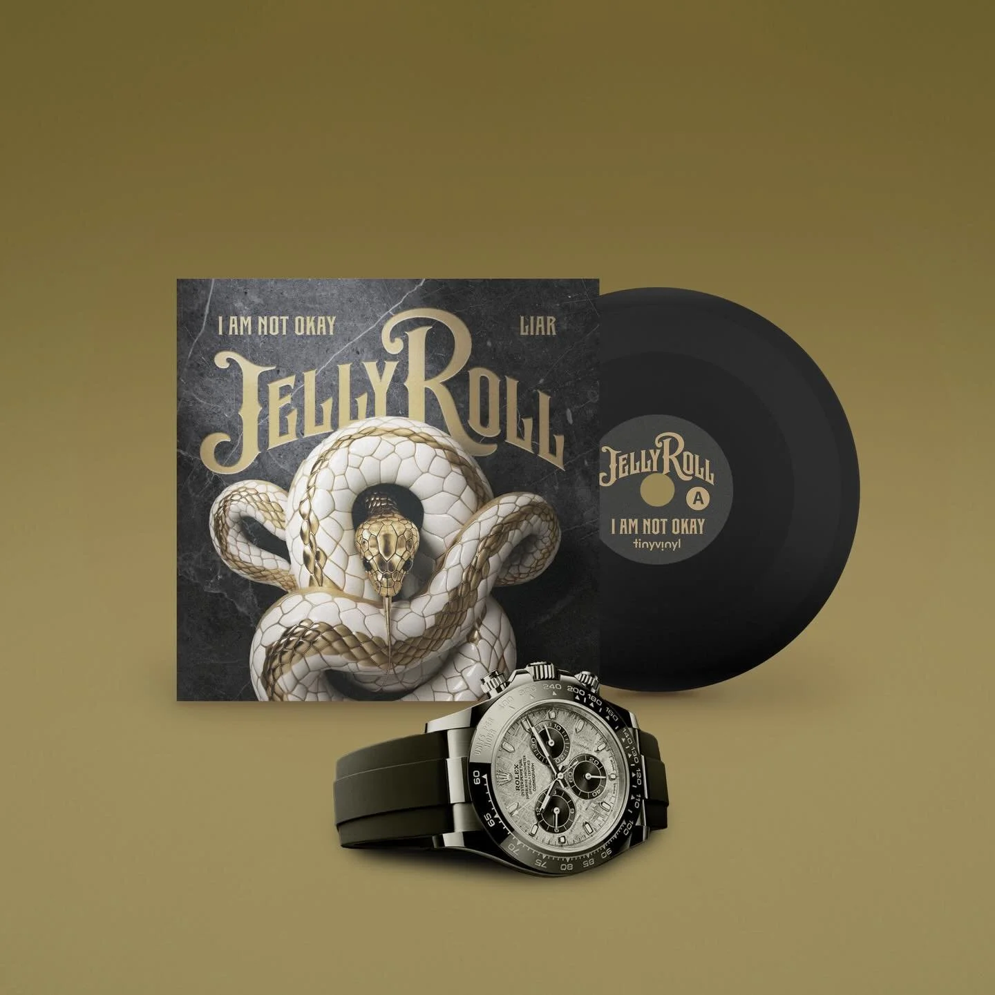 tv0054
Jelly Roll (@jellyroll615) 
Side A: I Am Not Okay
Side B: Liar
Available: Target
#tinyvinyl