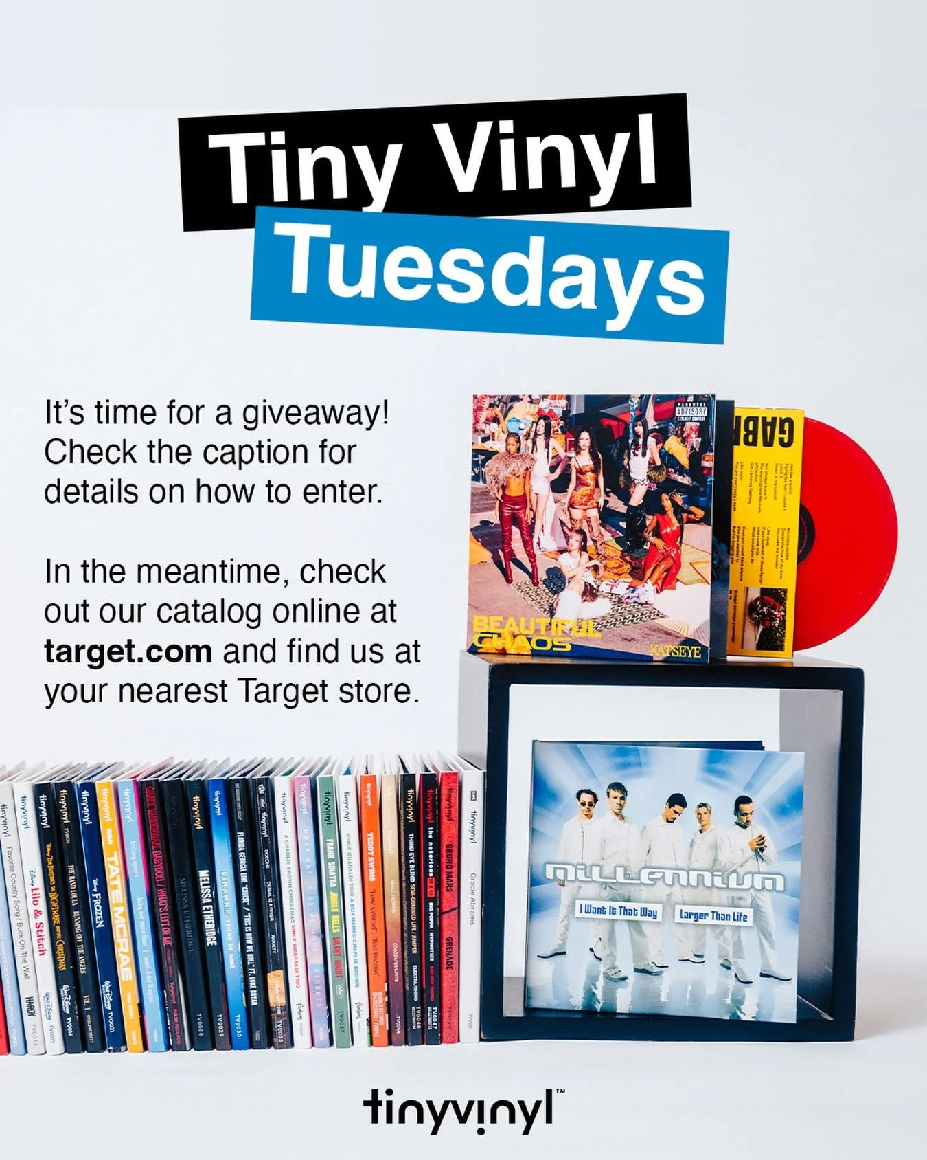 Giveaway 🚨: How many Tiny Vinyl records do you have in your collection? Sound off in the comments and tag a friend to enter, and make sure you&rsquo;re following @tinyvinylrecords to be included. We&rsquo;ll notify the winner via DM tomorrow! #tinyv