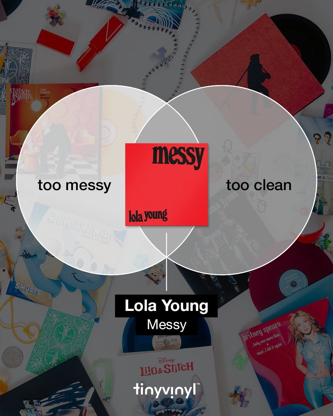 Too messy 🤝 Too clean. What @tinyvinylrecords is in the center of your Venn diagram?