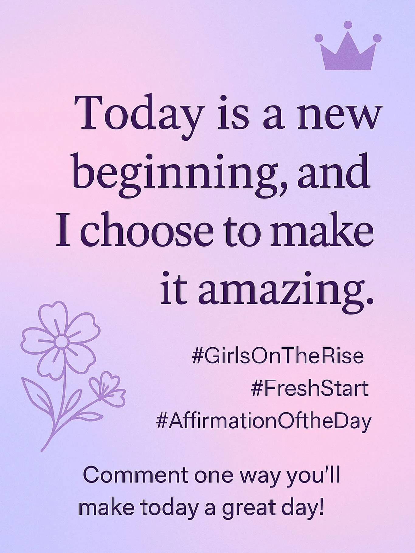 A FRESH START! FRESH PERSPECTIVE #choosewisely #girlsontherise