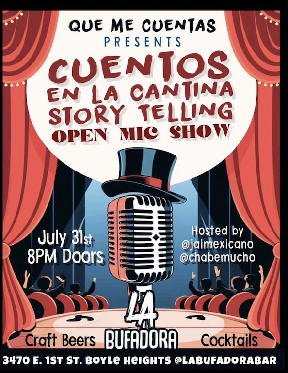 Que Me cuentas Presents: Cuentos en la Cantina