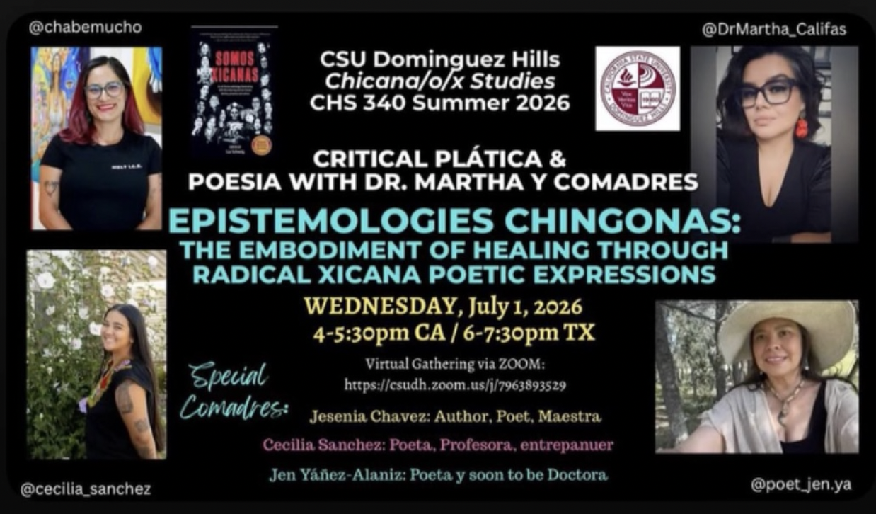 Critical Plática and Poesía con Dr. Martha y Comadres