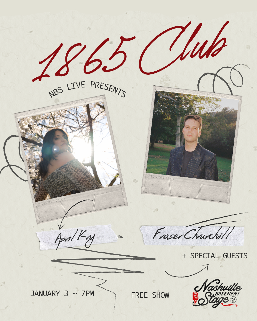 NBS Live at 1865 Club with April Kry and Fraser Churchill