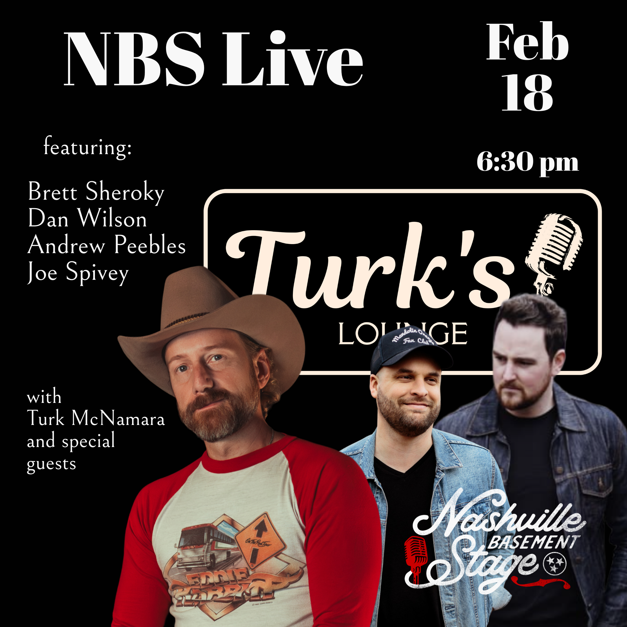 NBS Live at Turk's Lounge with Brett Sheroky, Andrew Peebles and Dan Wilson