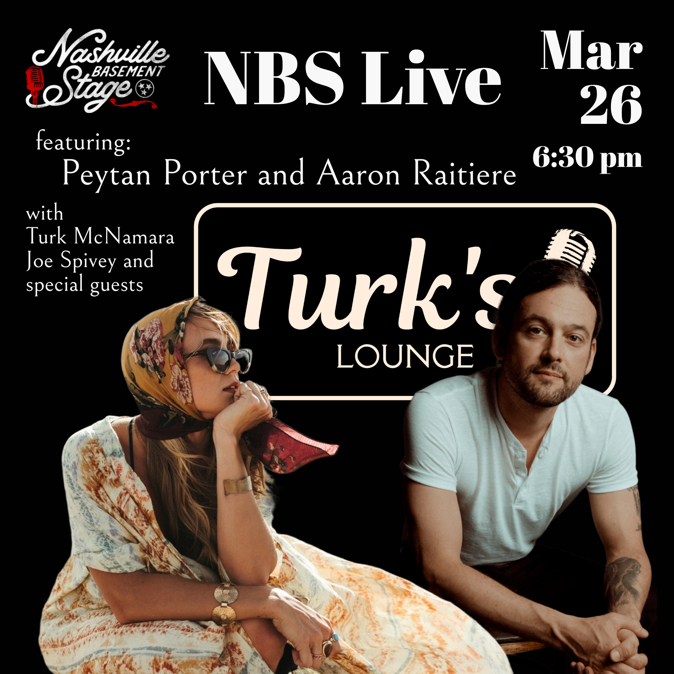NBS Live at Turk's Lounge with Peytan Porter and Aaron Raitiere