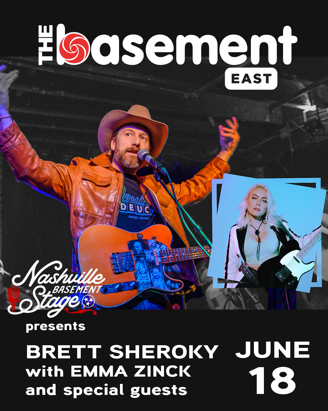 The Basement East with Brett Sheroky, Emma Zinck and Special Guests