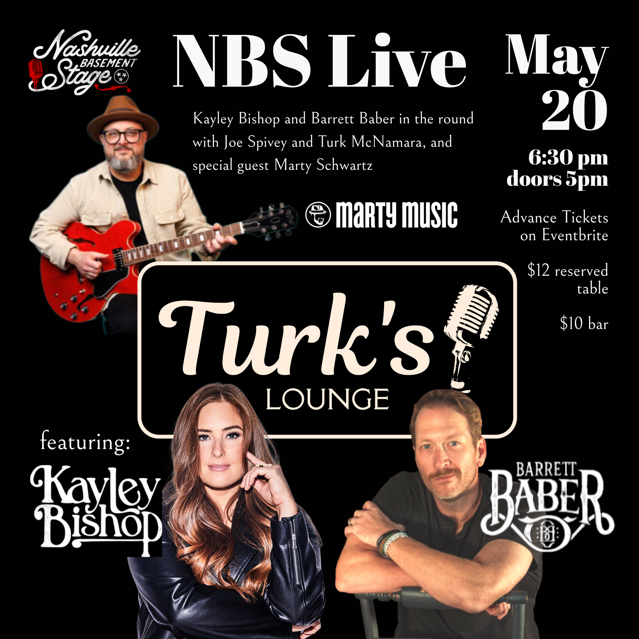 NBS Live at Turk’s Lounge with Kayley Bishop, Barrett Baber and Marty Schwartz