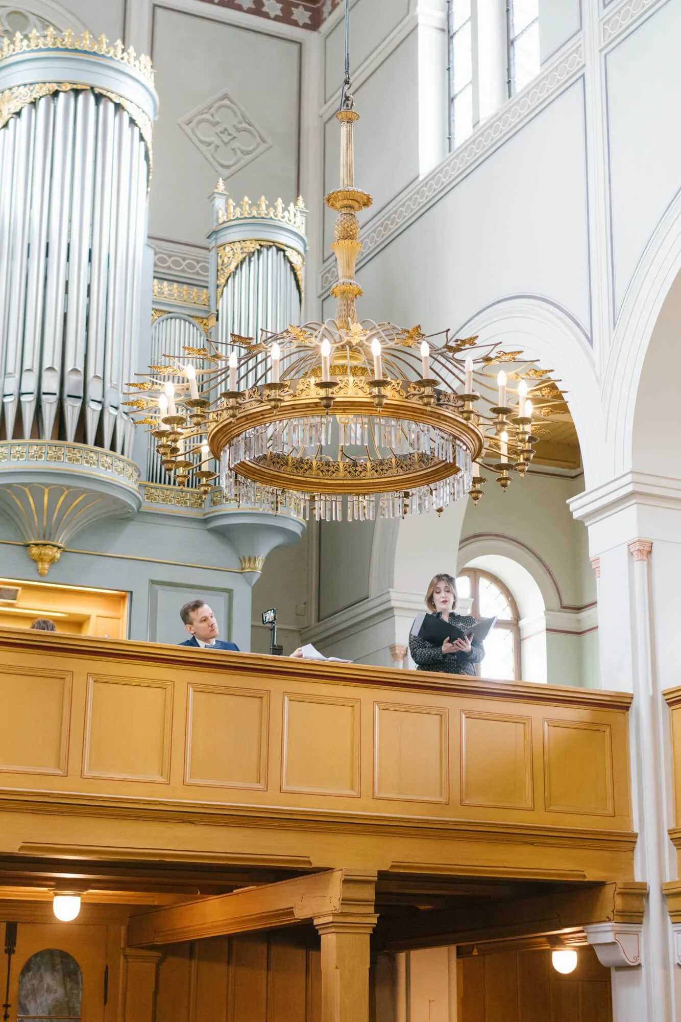 organ and singer in Dorfkirche Caputh