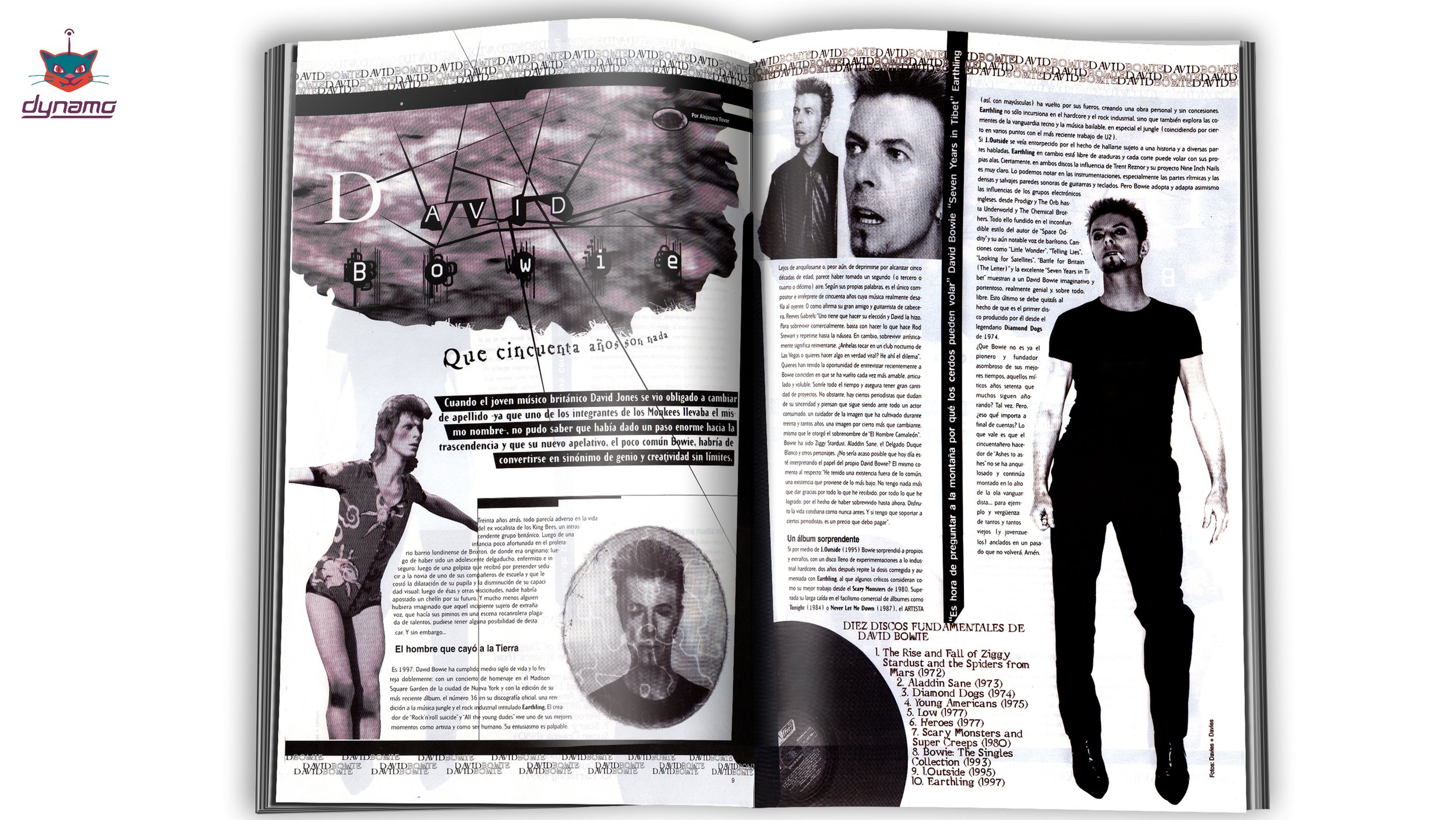 DAVID BOWIE. QUE CINCUENTA AÑOS NO SON NADA
Mi primer experimento editorial, con todo el look noventero.