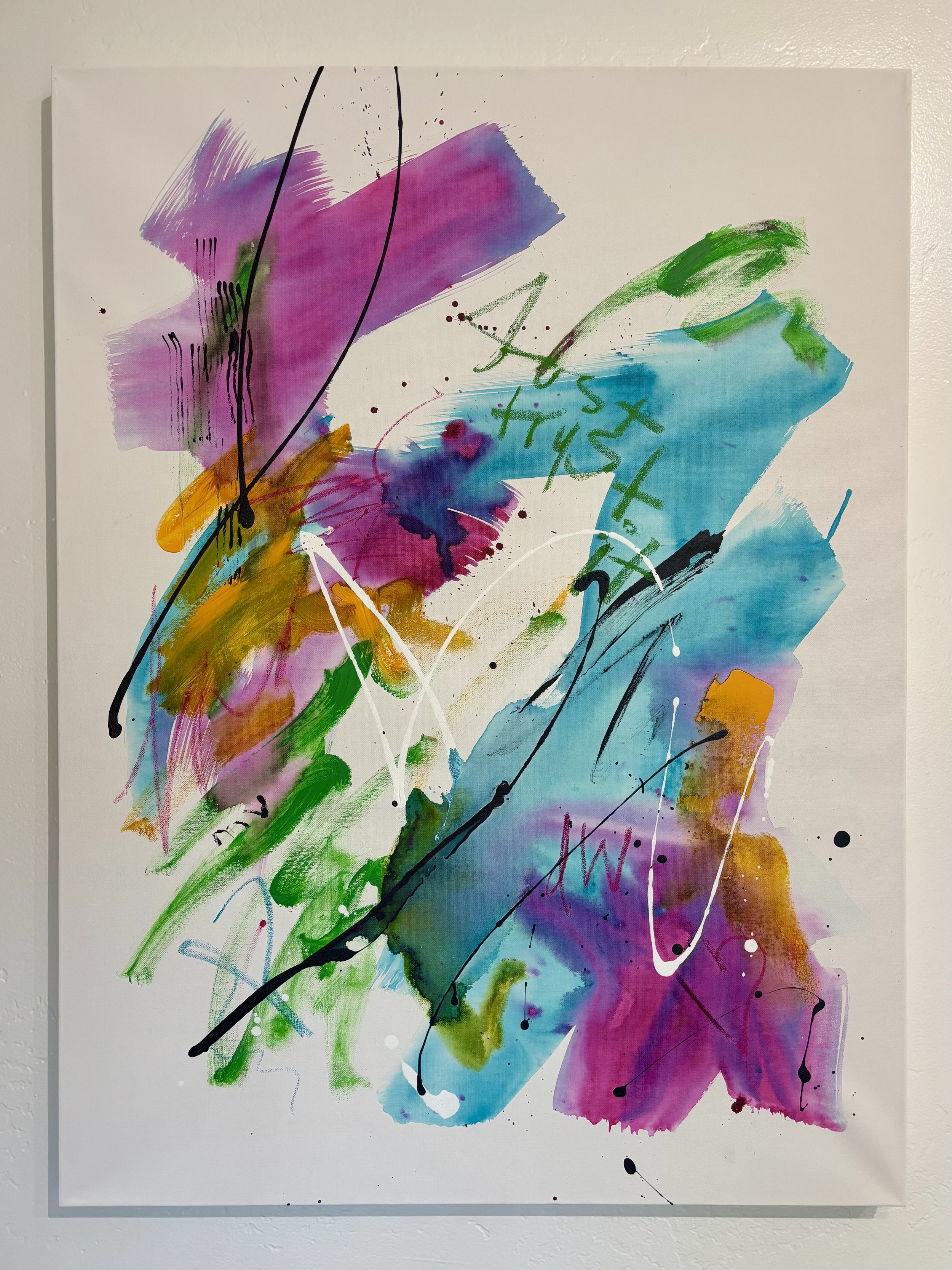'just trust it' - 30x40" mixed media