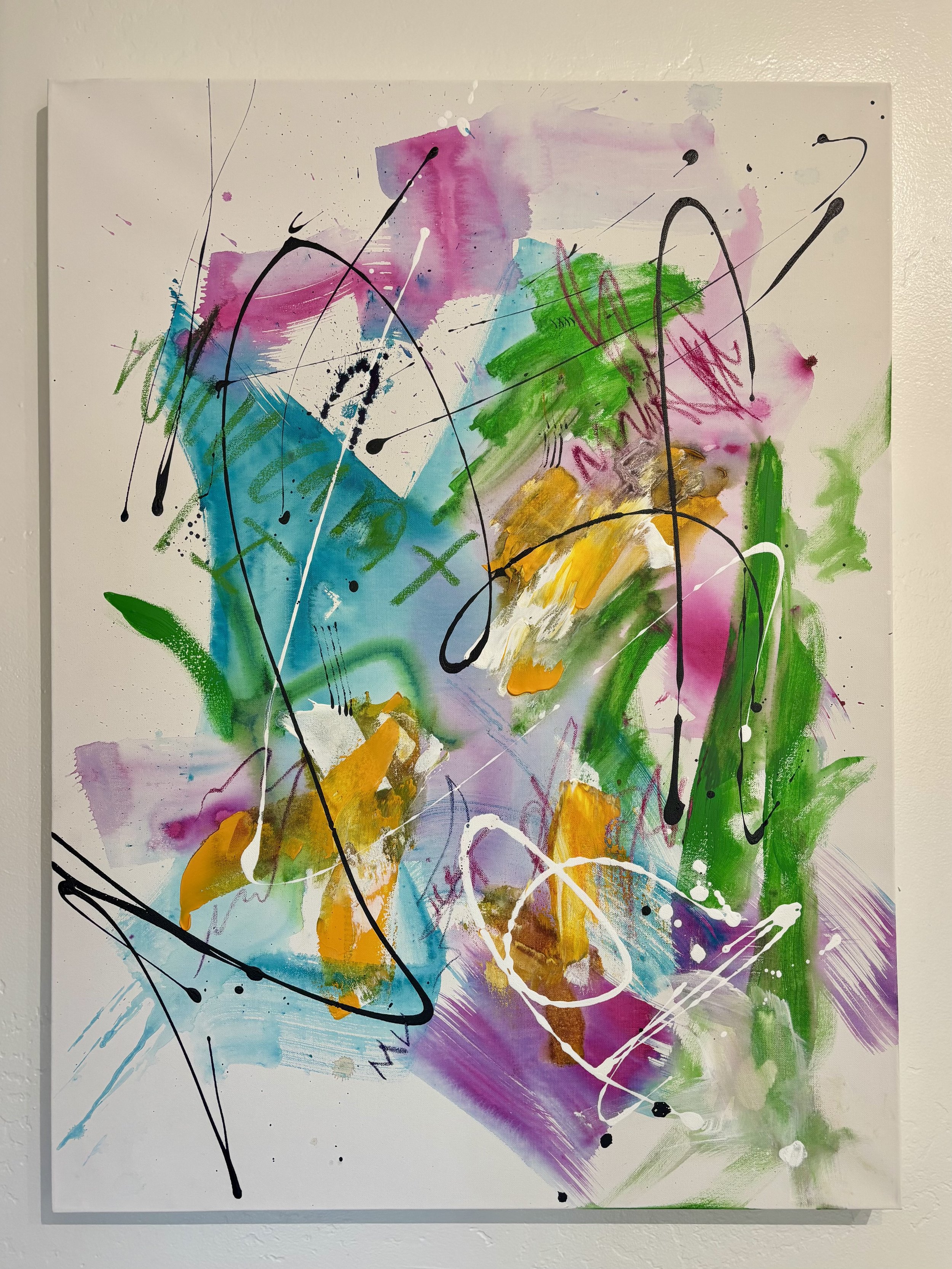 'why can't I' - 30x40" mixed media