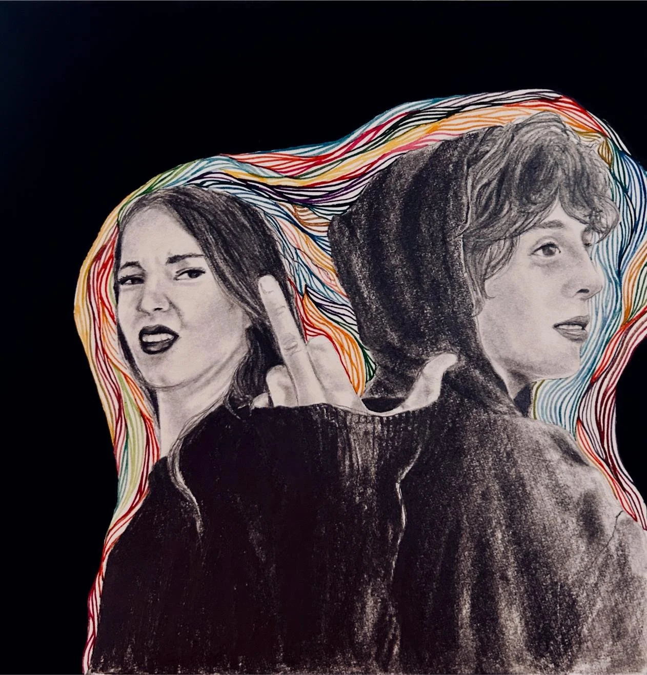 The Bird · Graphite & Watercolor · 8"x8"