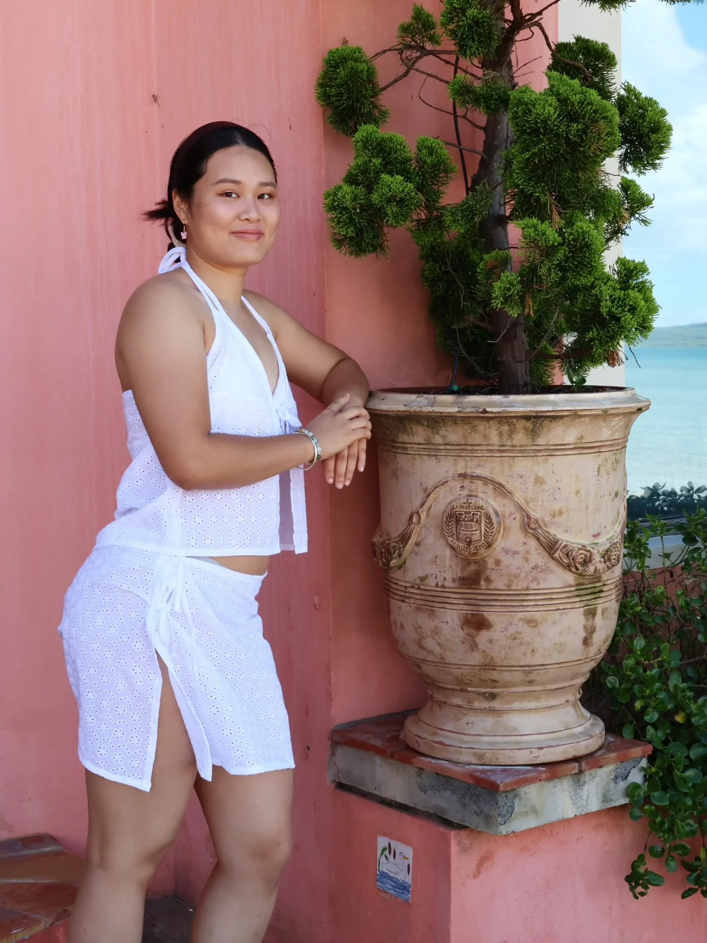 YOUR NEXT ESCAPE STITCHED IN EFFORTLESS ELEGANCE.

This White embroidered set is designed for sun- drenched days and slow coastal living, where effortless elegance meets breathable comfort. 
Crafted from lightweight fabric and finished with delicate 