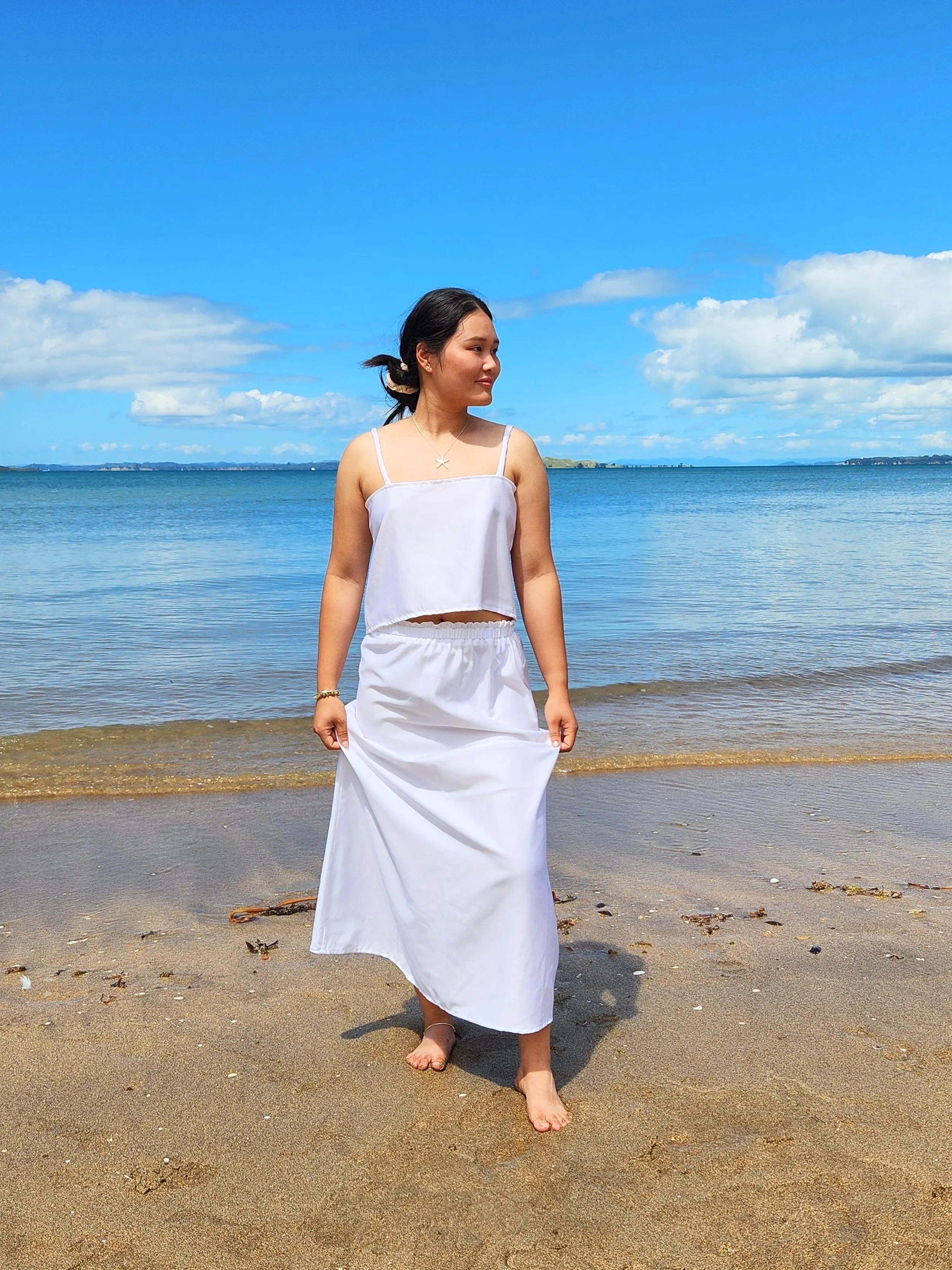 White Top with buttons