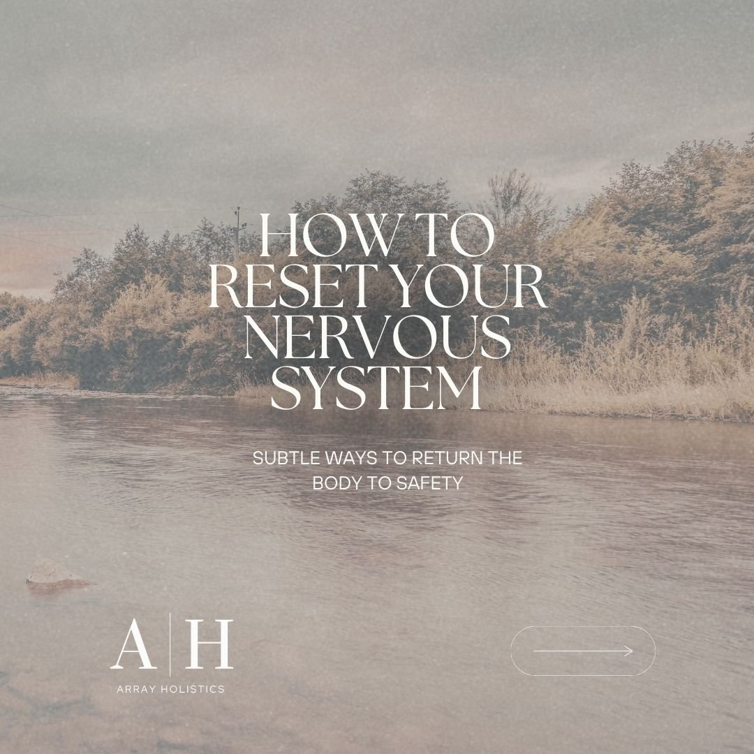 The nervous system doesn&rsquo;t always respond to logic, it responds to signals.

When stress patterns become familiar, the body may continue reacting even when the original stressor is gone. This is where subtle regulation becomes important. Gentle