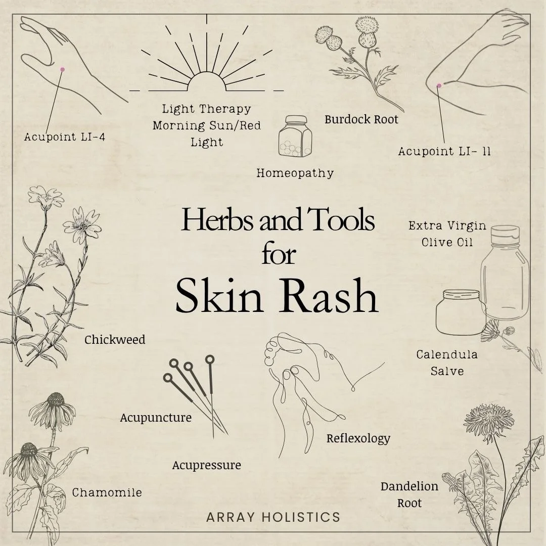 Skin rashes aren&rsquo;t just surface-level, they&rsquo;re a reflection of internal heat, toxicity, and some type of imbalance trying to be expressed through the skin.

In Traditional Chinese Medicine (TCM), rashes are  linked to heat, dampness, or b