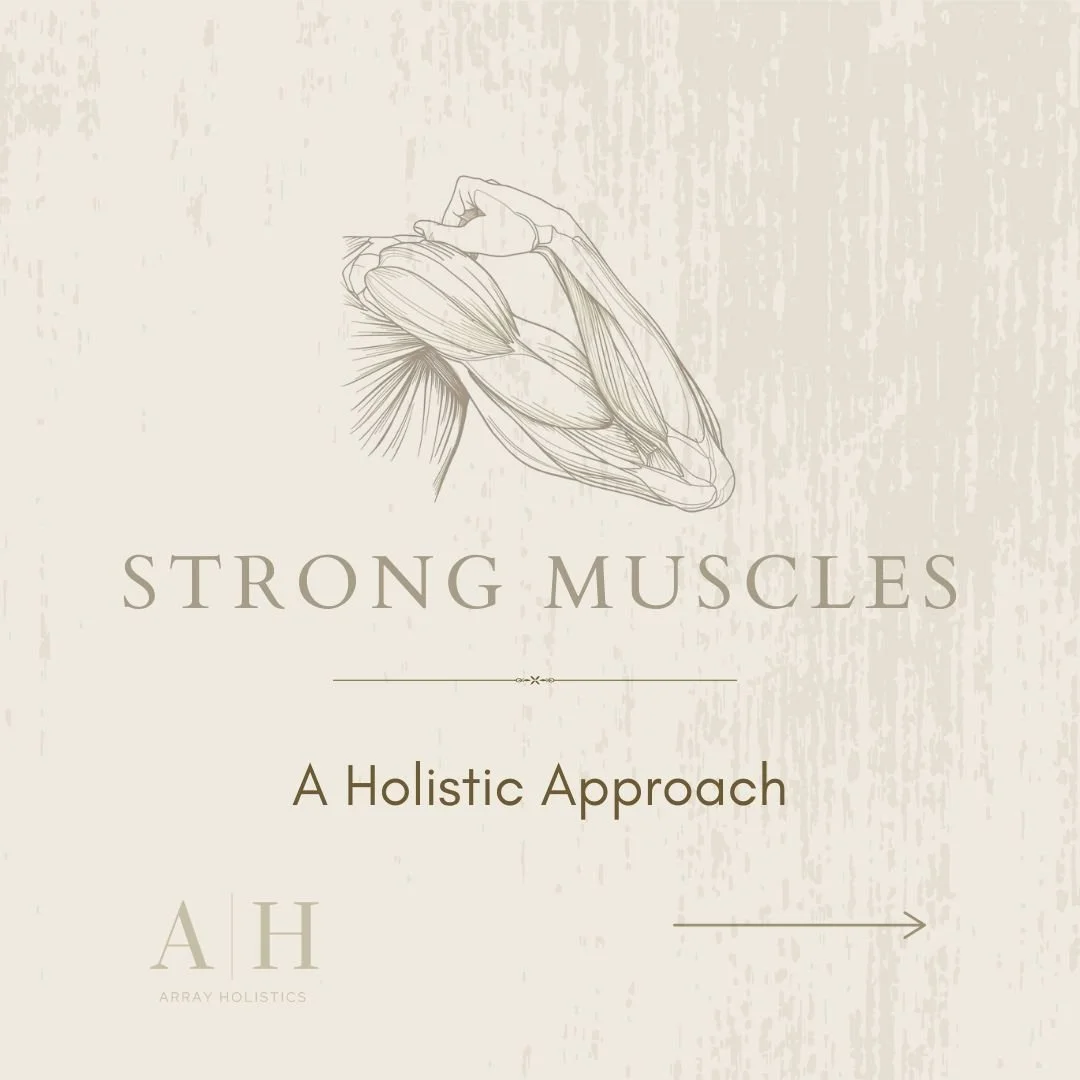 Muscle strength is not just about how hard you train. It's about how well your body can support, fuel, and communicate with those muscles.

In Holistic and Traditional Chinese Medicine, muscles are deeply connected to:
&bull; Spleen Qi (energy + nour