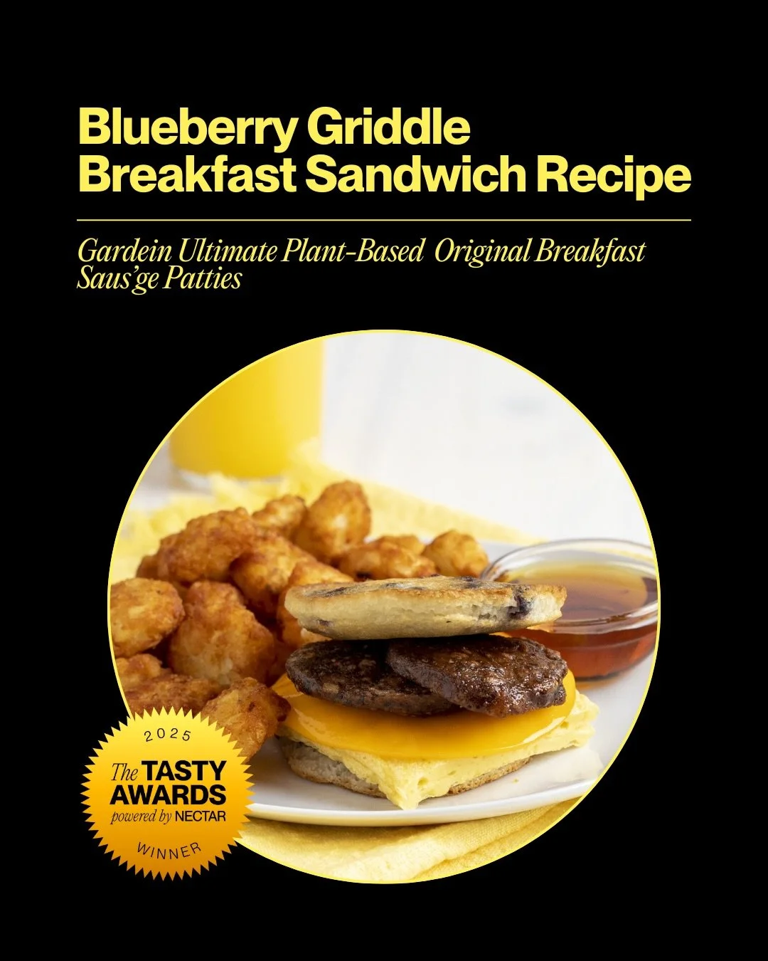A little sweet, a little savory &ndash; built around the alt-protein innovations redefining breakfast 🫐

This blueberry griddle sandwich featuring @gardein &lsquo;s Ultimate Plant-Based Original Breakfast Saus&rsquo;ge Patties pairs warm fruit-forwa