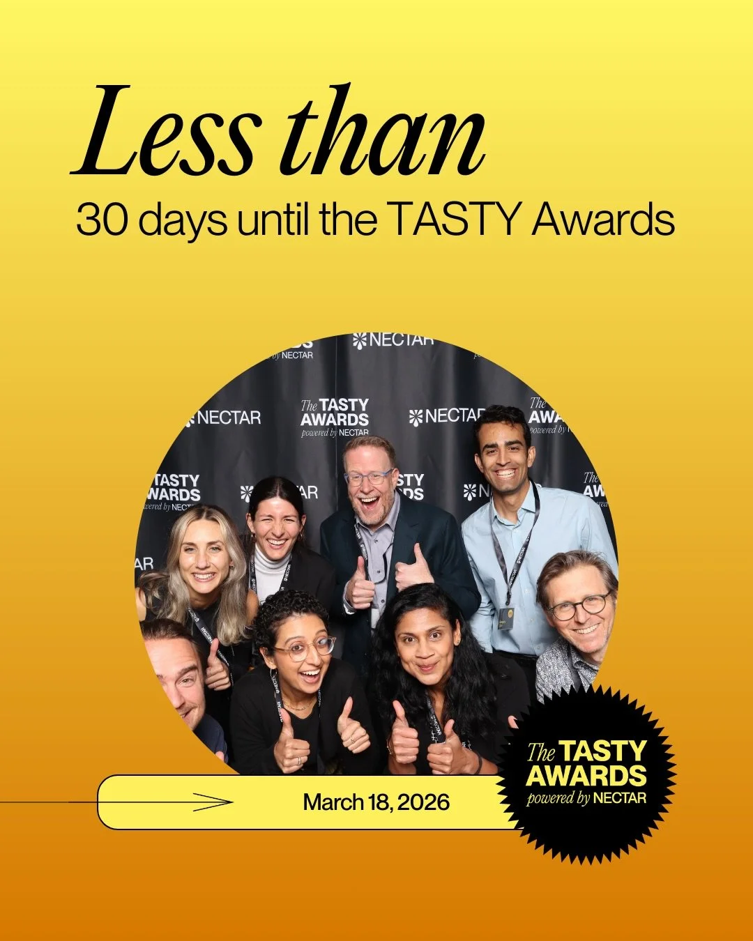The 2026 TASTY Awards is quickly approaching 🏆

In one night:

&bull; 2026 winners revealed in the category of alt-dairy
&bull; Exclusive tastings across alt-dairy and beyond
&bull; Industry conversations grounded in consumer insight

📅 March 18, f