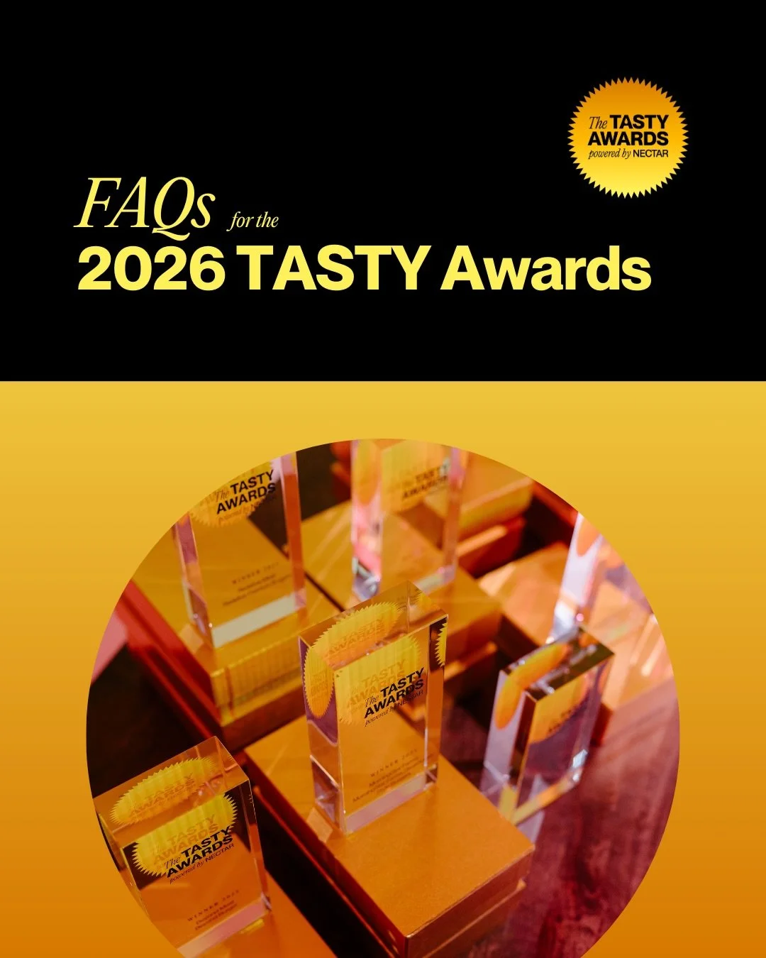 Planning your night at the 2026 TASTY Awards? Swipe through to view our frequently asked questions ⏩

Everything&rsquo;s set &ndash; all that&rsquo;s missing is you.

📅 March 18, from 6-9 PM
📍 The Hibernia, San Francisco

🎟️ Few tickets remaining 