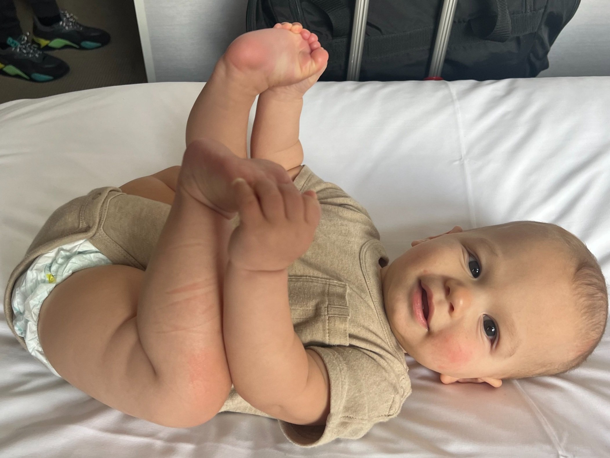 Happy Baby pose in September