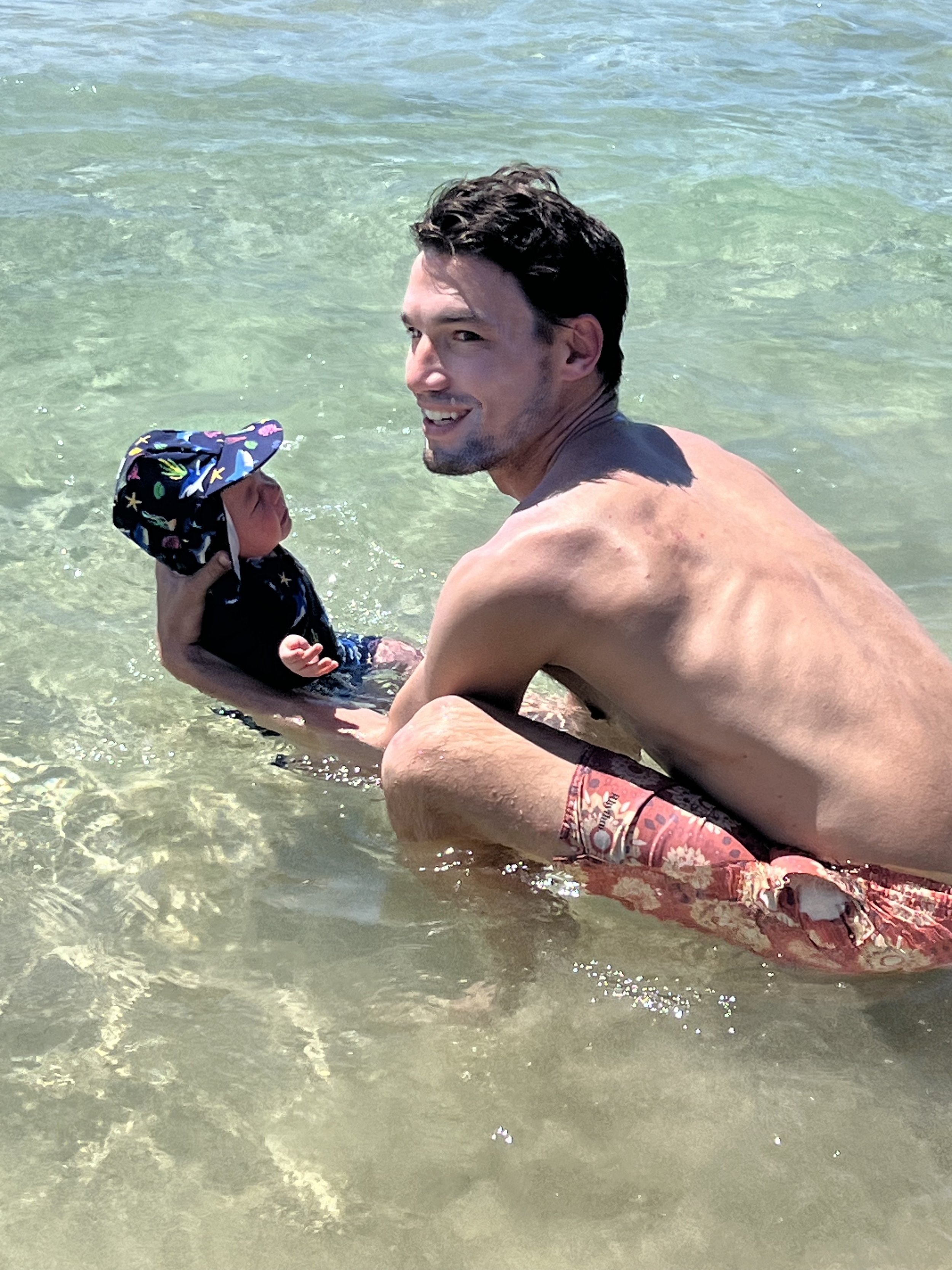 Altai in the ocean and not exactly enjoying it