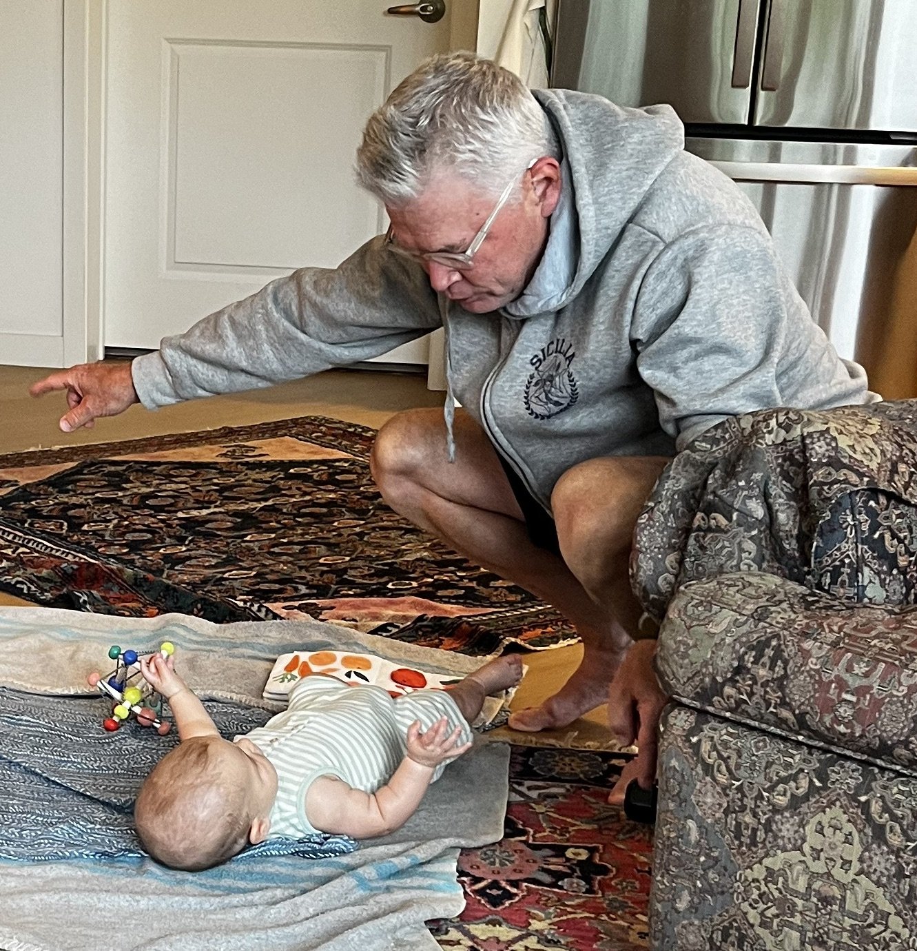 Altai and Grandpa communicating