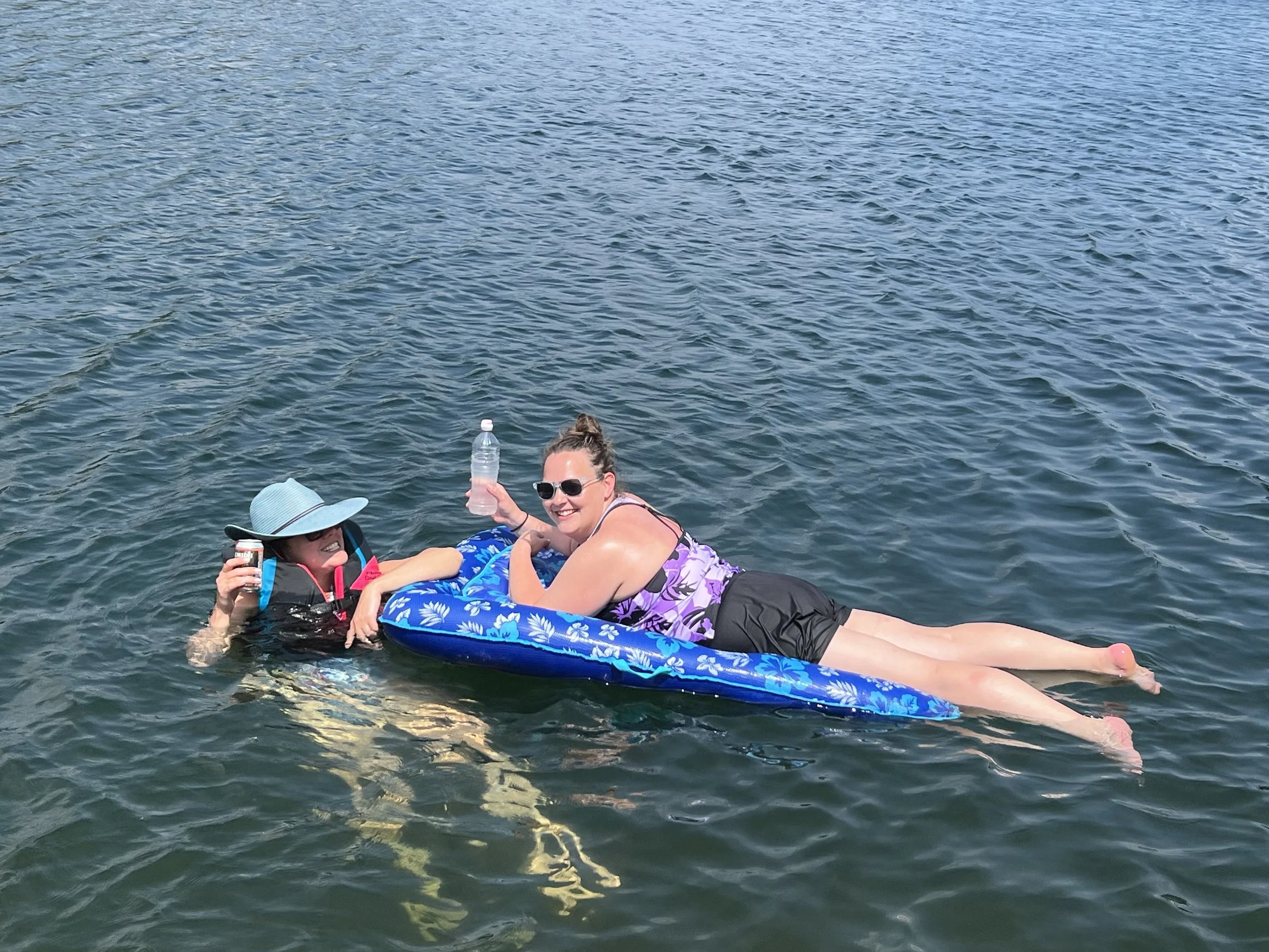 Kayla and Karly floating