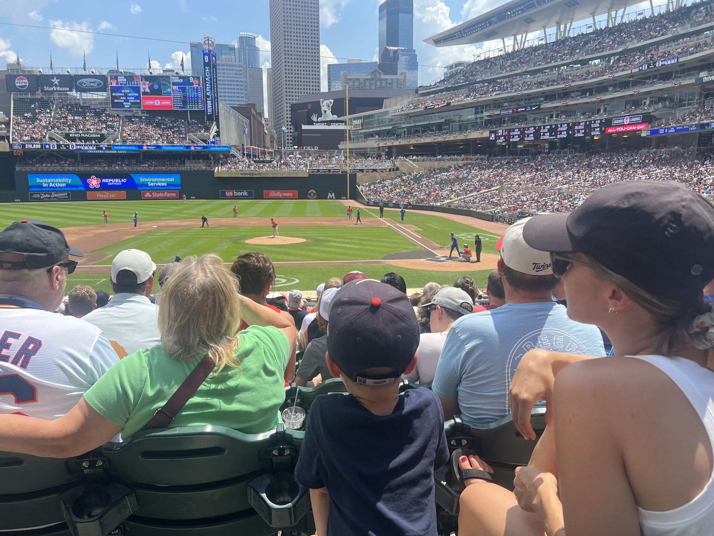 Abe serious at the Twins game
