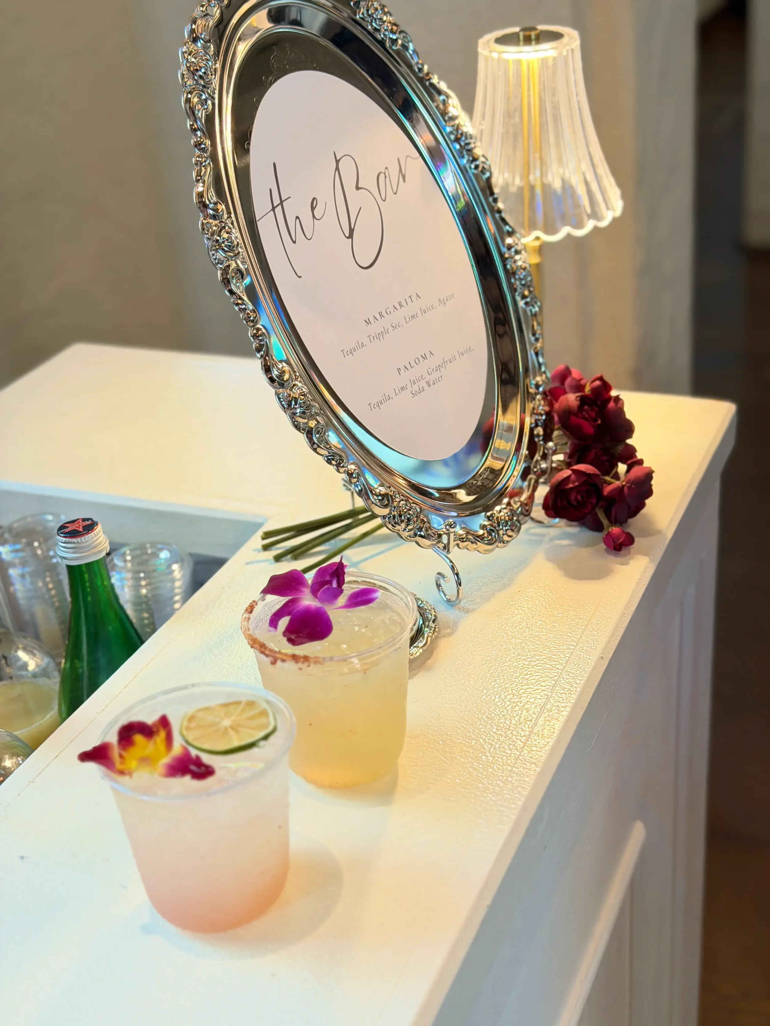 Orlando Wedding mobile bar showcasing signature cocktails