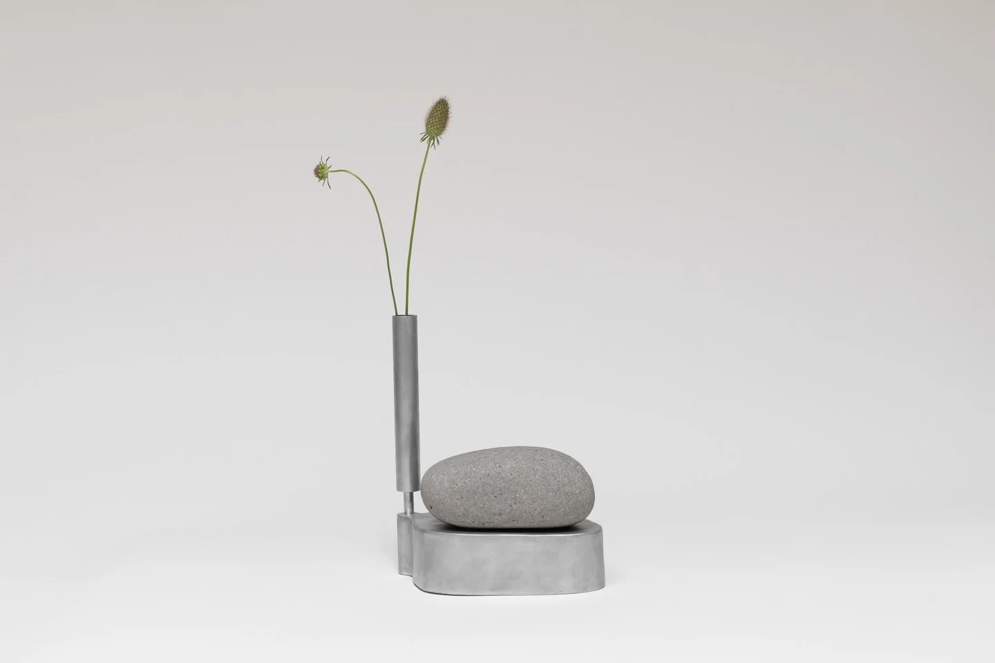 @studioahead for &ldquo;Taking the Waters&rdquo;, organized by @colinfrazer 

Opening reception this evening, 6-9pm
116 W Lewis Street
Livingston, Montana

The plinth provides a shared space for stone and flower. The man made form exists only in resp