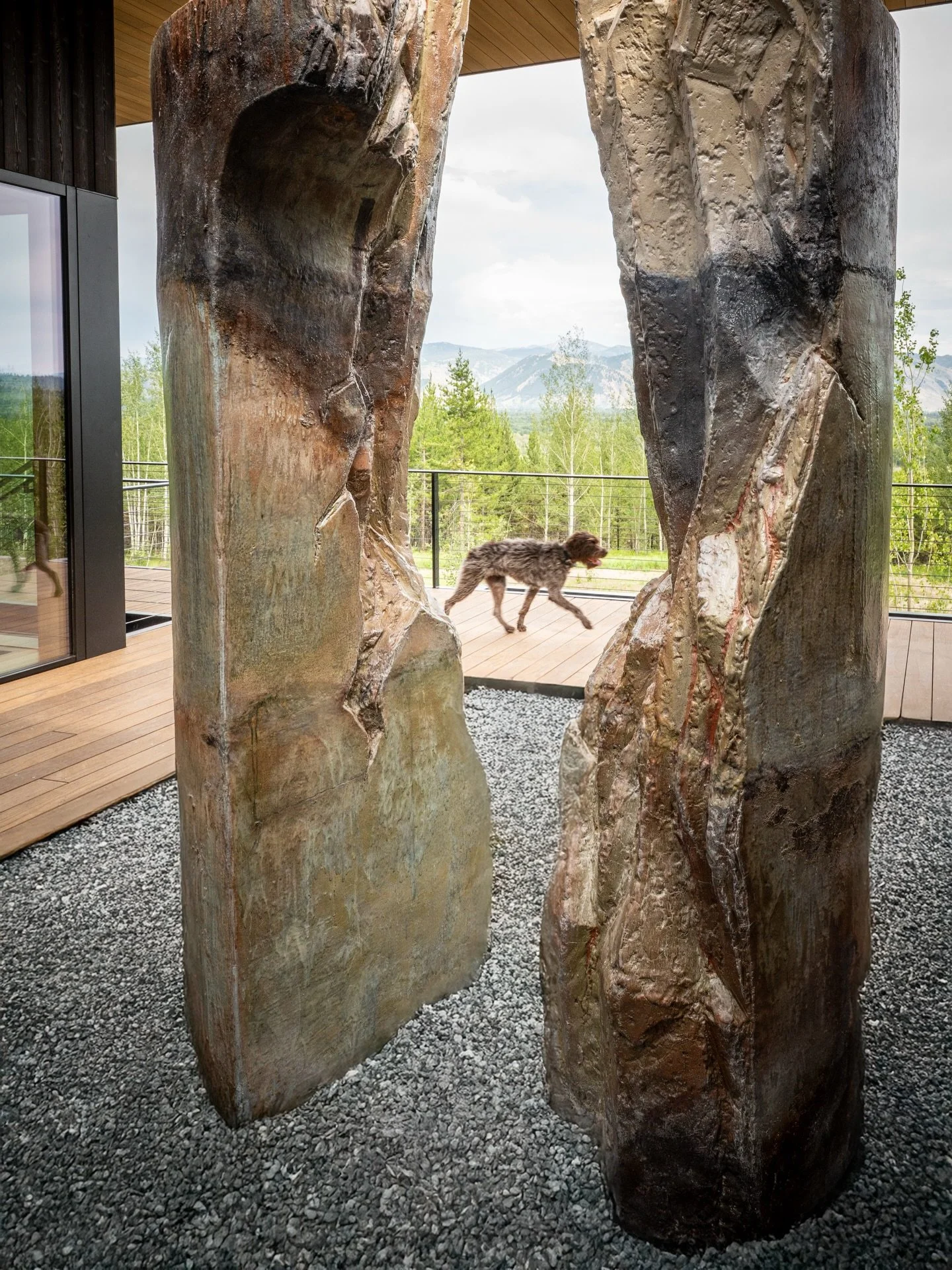 A year in the making &ndash; @placed_mt is deeply proud to present @zablockiceramics LARGEST single work in his career as a sculptor of wood fired ceramics. Commissioned for our Wilson, WY residence, designed and built by @clbarchitects &mdash; Casey