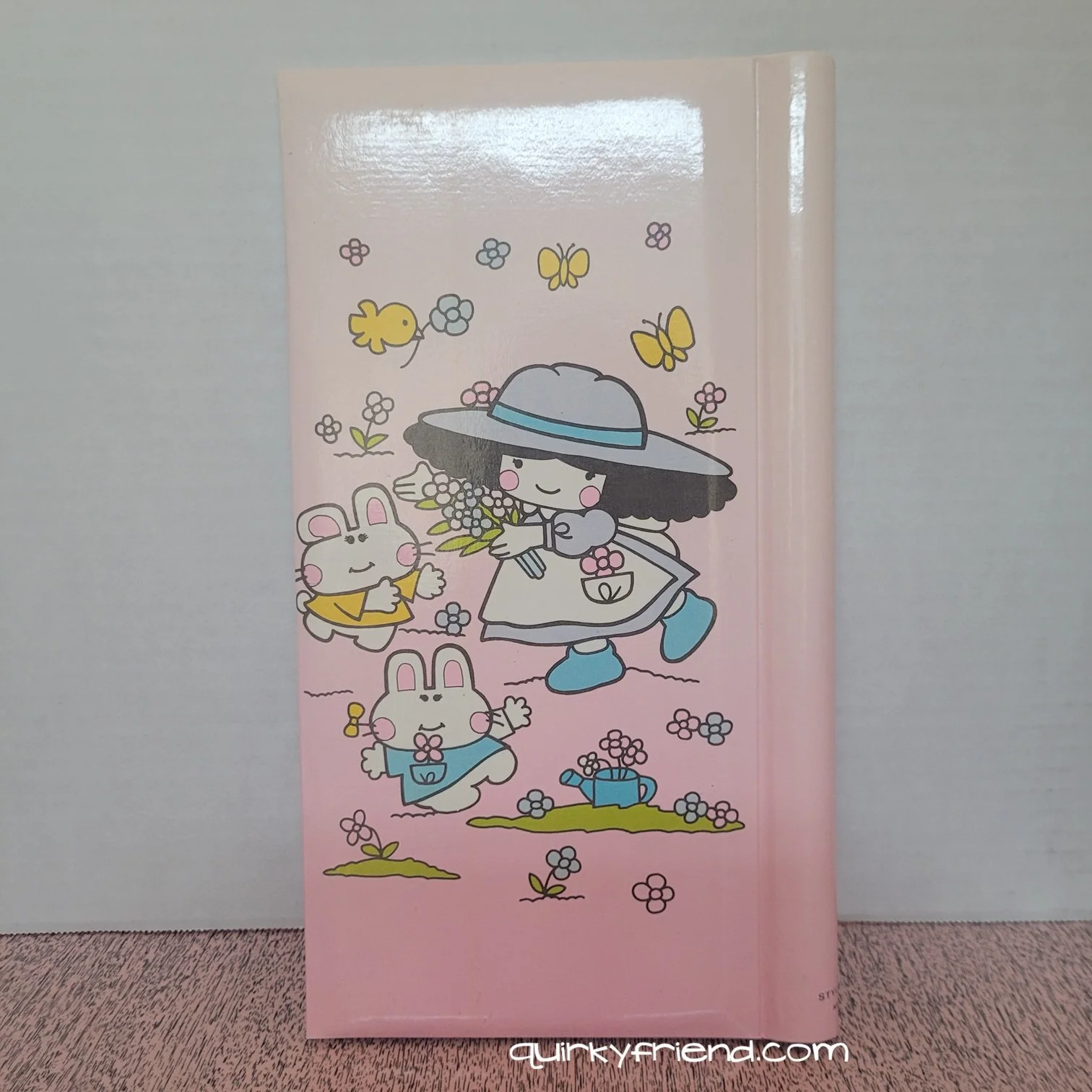 Vintage 1980s Pink Photo Album with Kawaii Girl & Bunnies Cover 2
