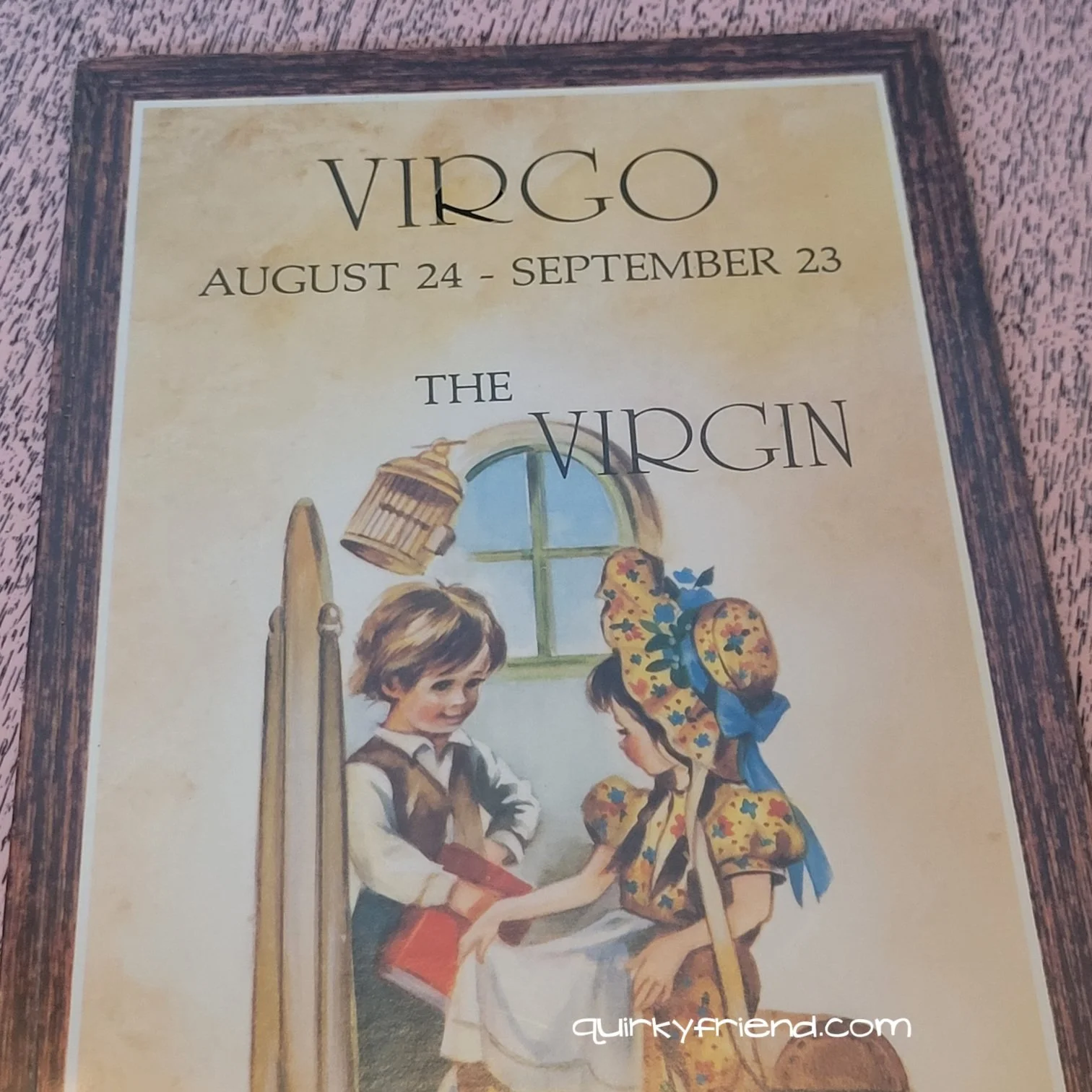 Vintage 1970s Virgo Zodiac Wall Plaque 3.jpg