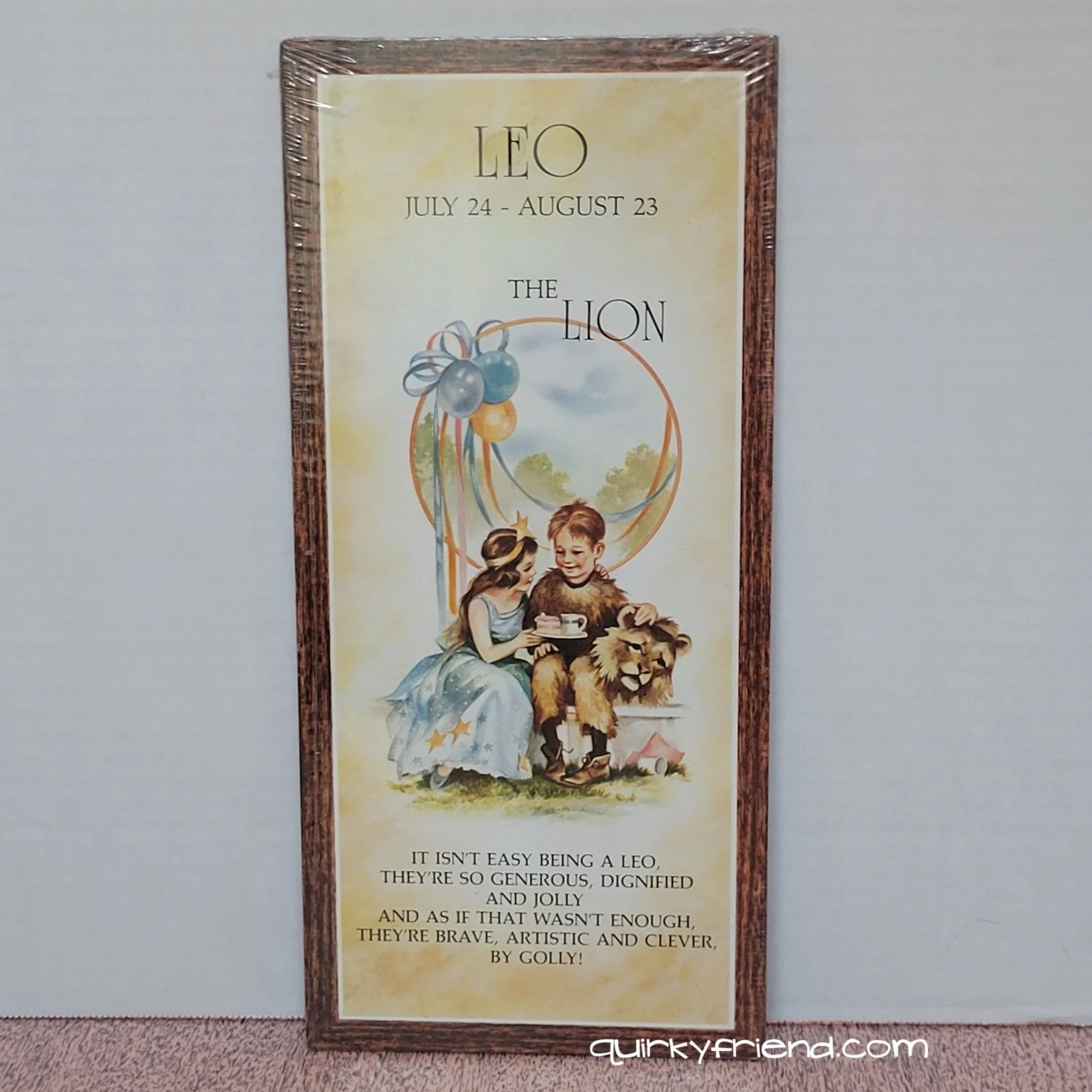 Vintage 1970s Leo Zodiac Wall Plaque 1.jpg